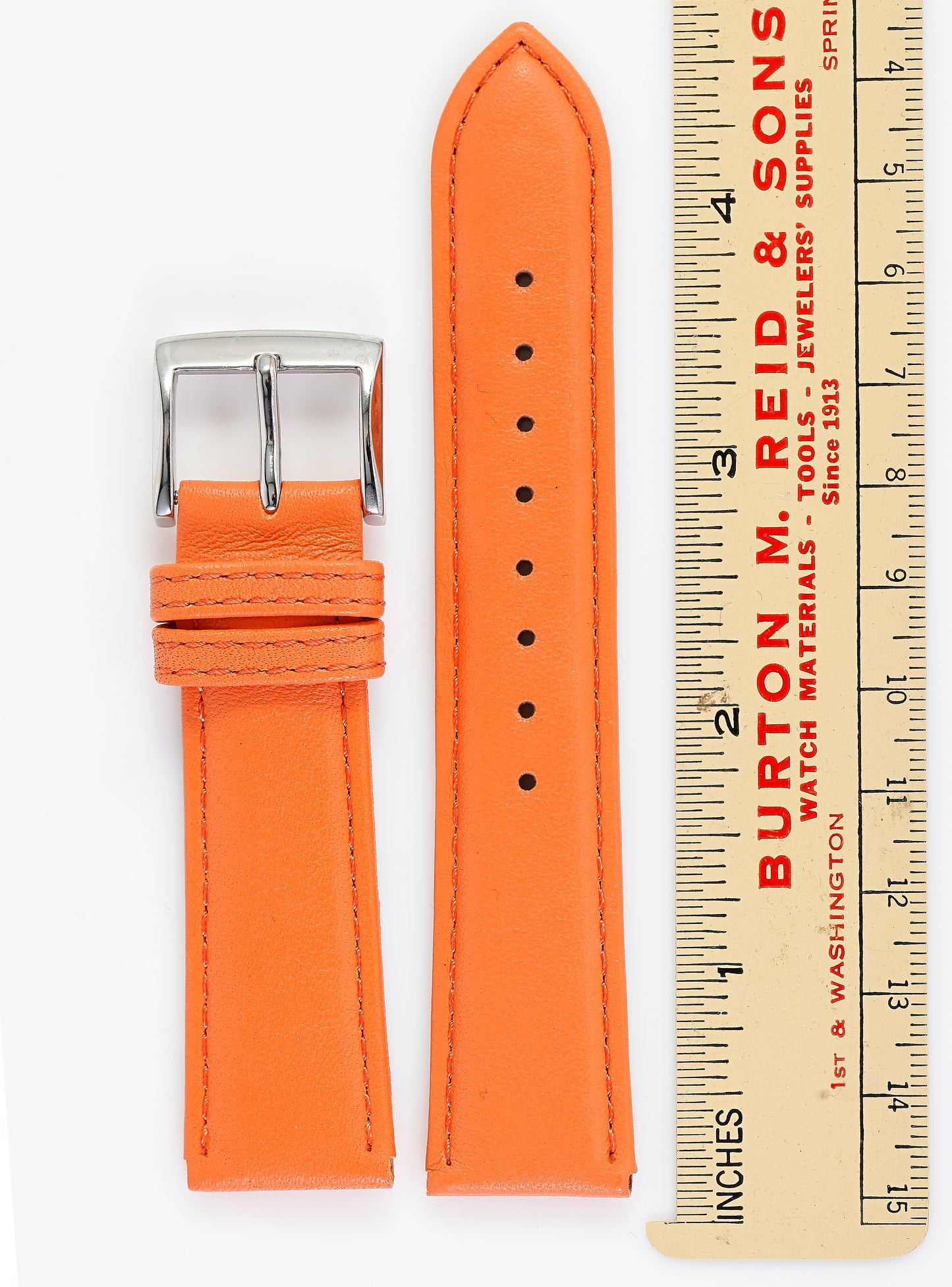 Ecclissi 20mm x 18mm Orange original Buckle Leather Strap 23155