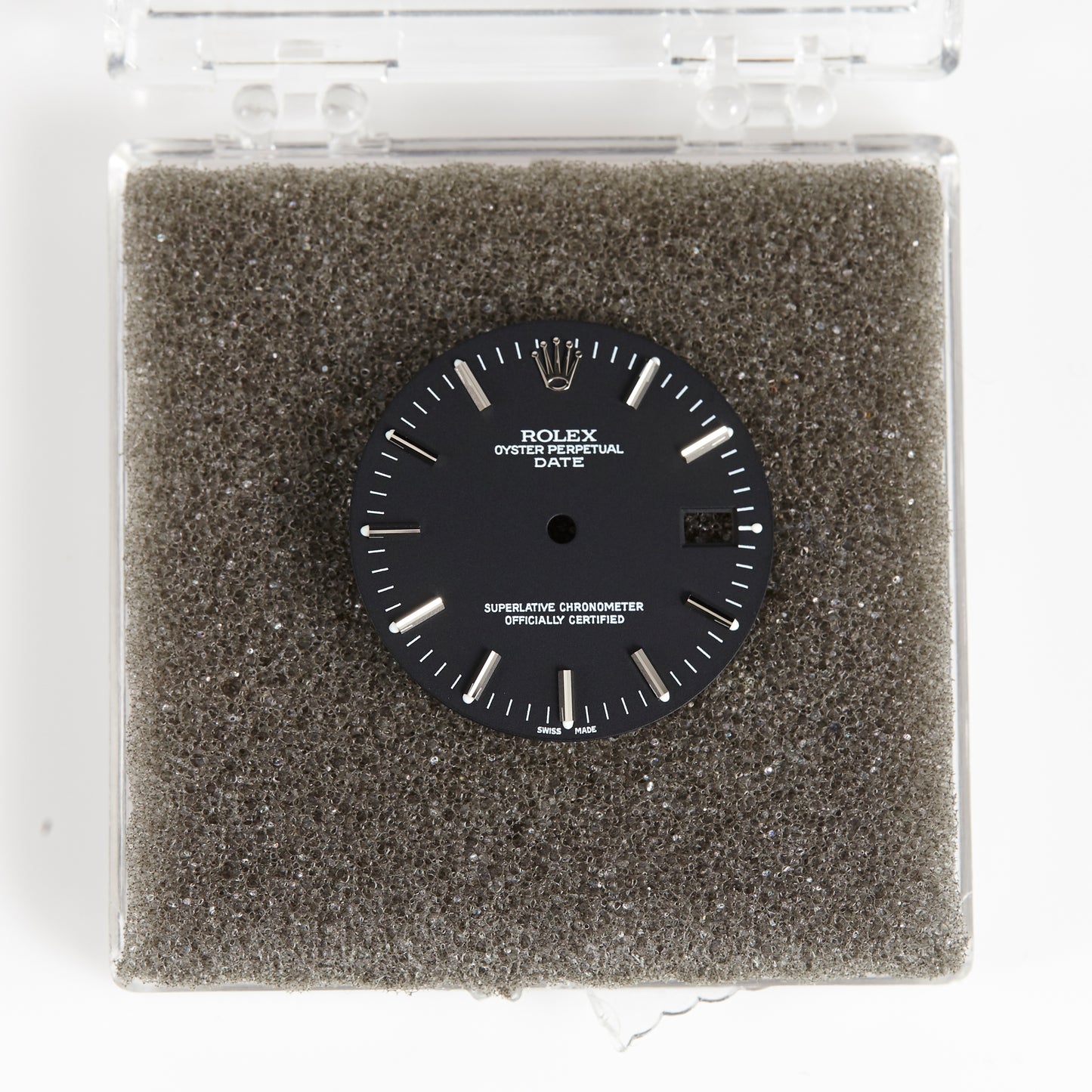 Rolex Dial RARE NEW VINTAGE Mens Date Black w/ White Markers 1565/1575 1500