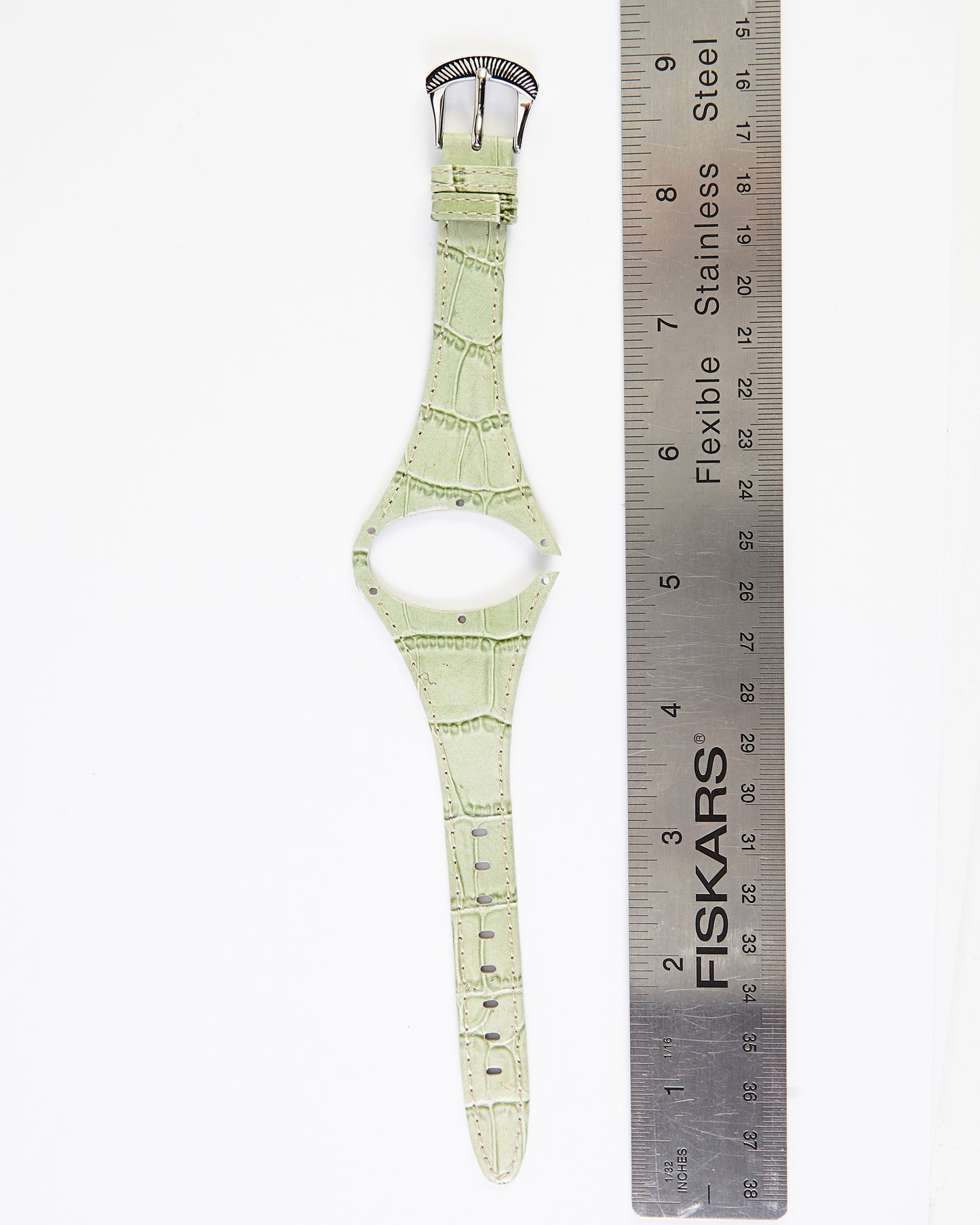 Ecclissi Lime Alligator Grain Leather One-Piece Ladies Strap original 14mm Buckle 22940