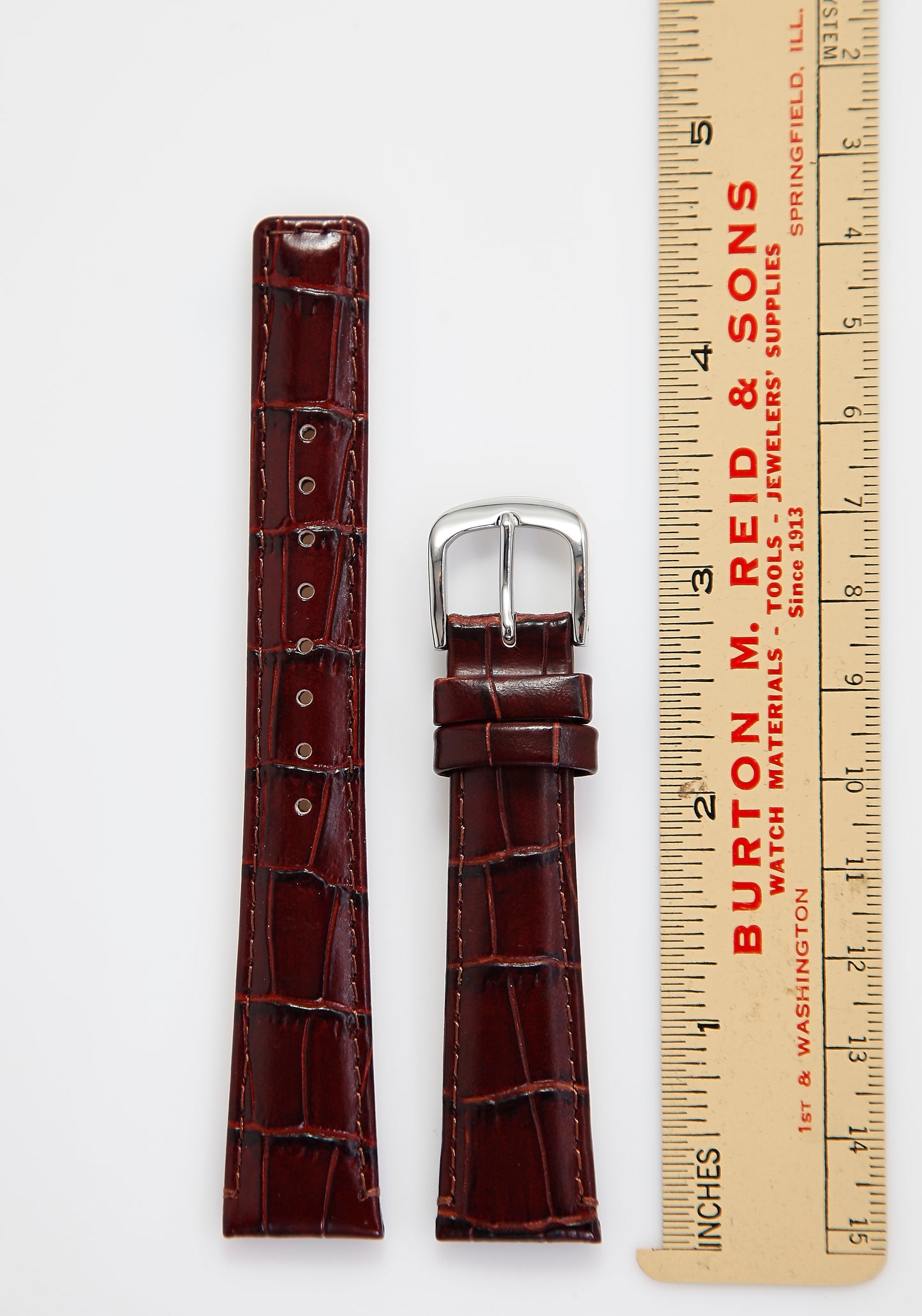 Ecclissi 18mm x 14mm Brown Leather Strap original Buckle 23970