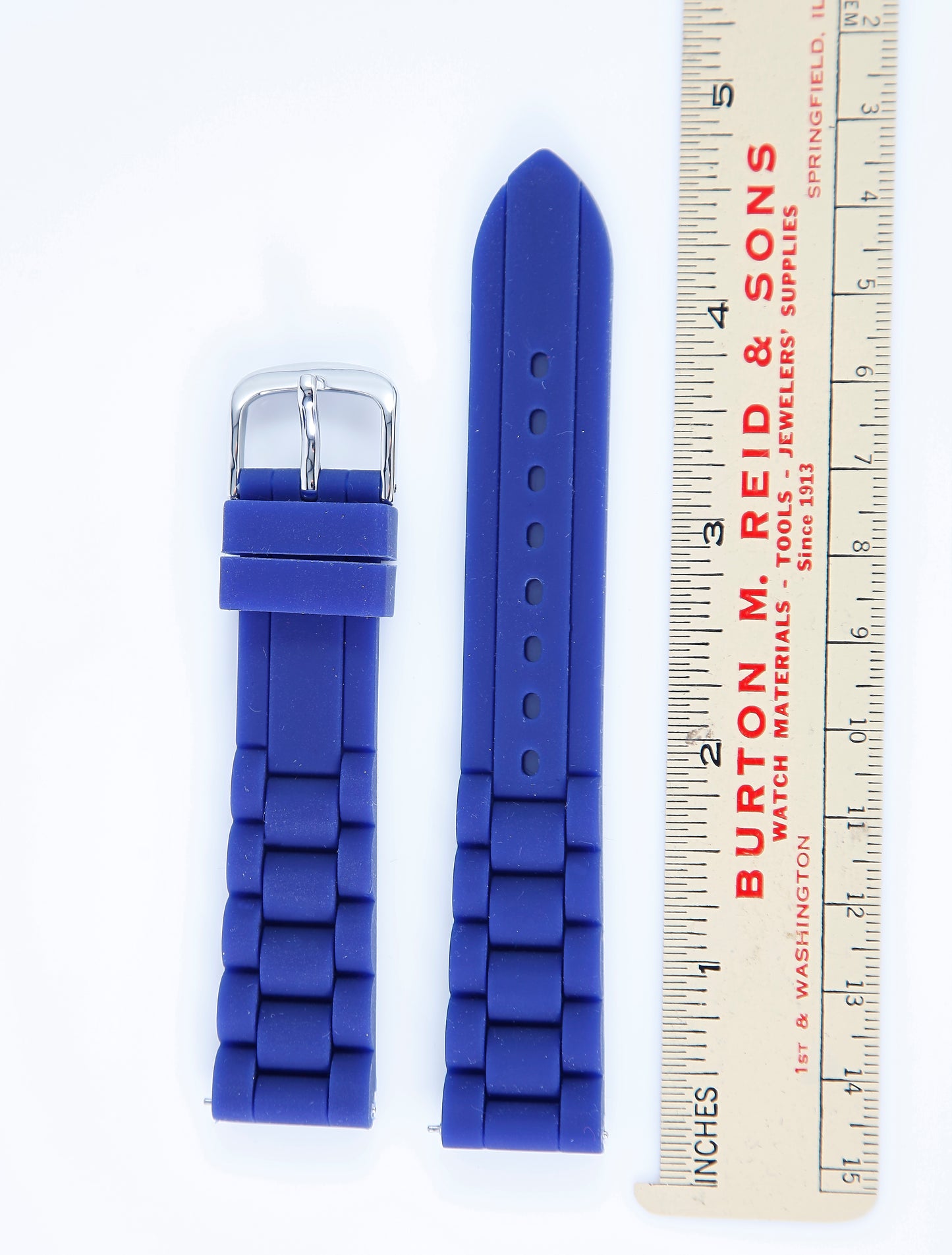 Ecclissi 18mm x 16mm Blue Rubber Strap original Buckle 23980