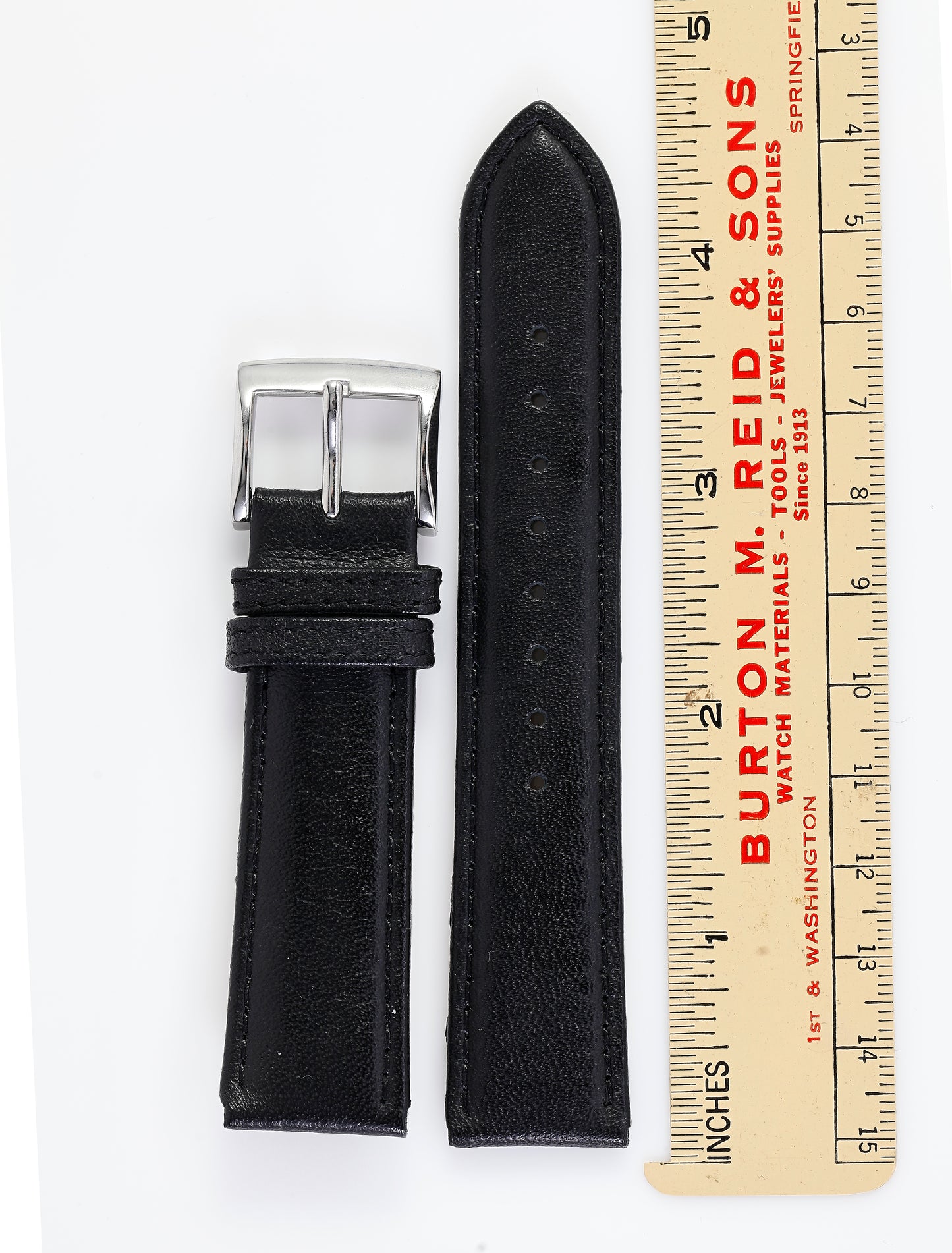 Ecclissi 20mm x 18mm Black Leather Strap 23155