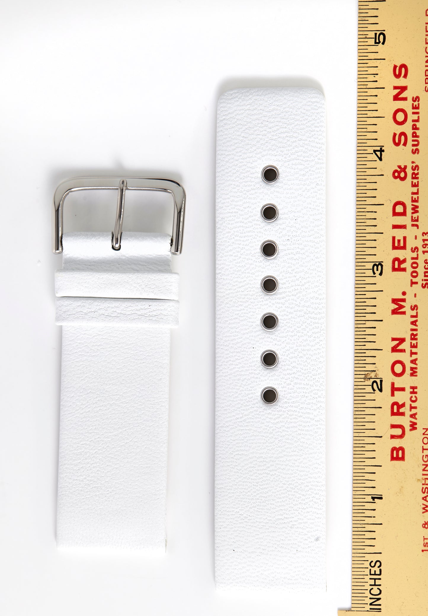 Ecclissi 24mm x 24mm White Leather Strap 23205