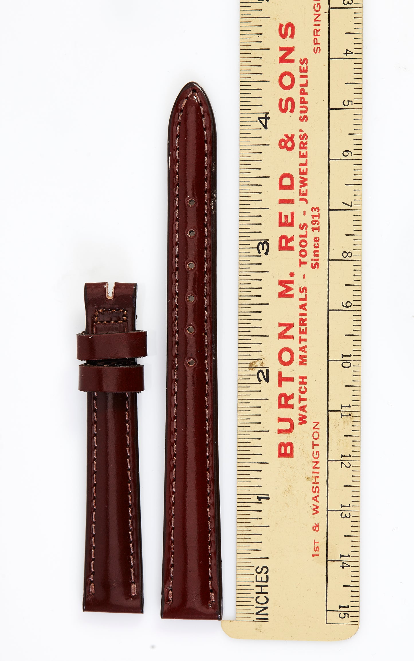 Ecclissi 12mm x 10mm Light Brown Shiny Leather Ladies Strap 2070