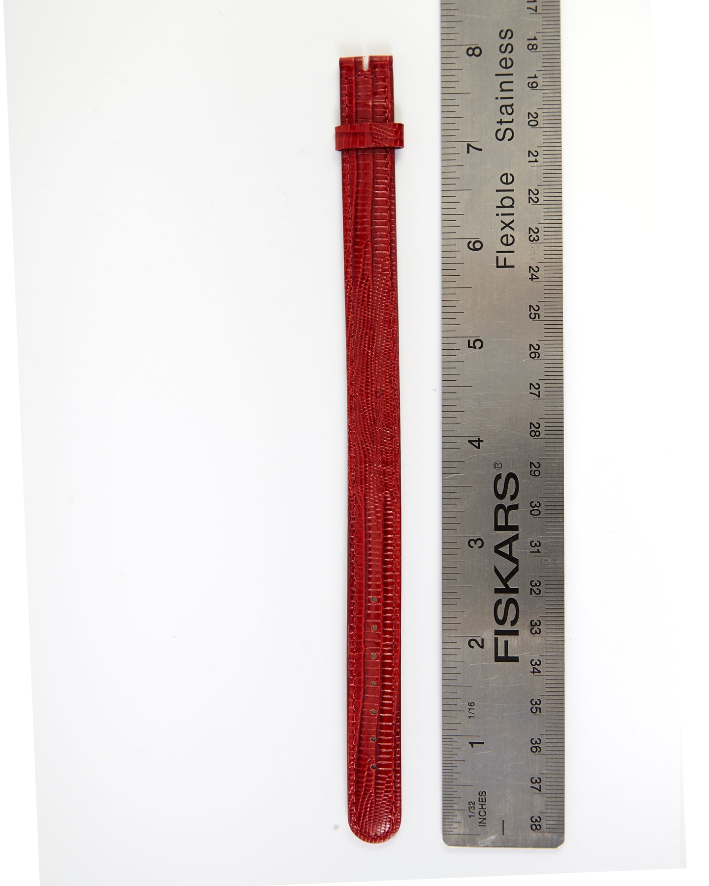 Ecclissi 14mm Red Lizard Grain Leather One-Piece Strap 15330 22560