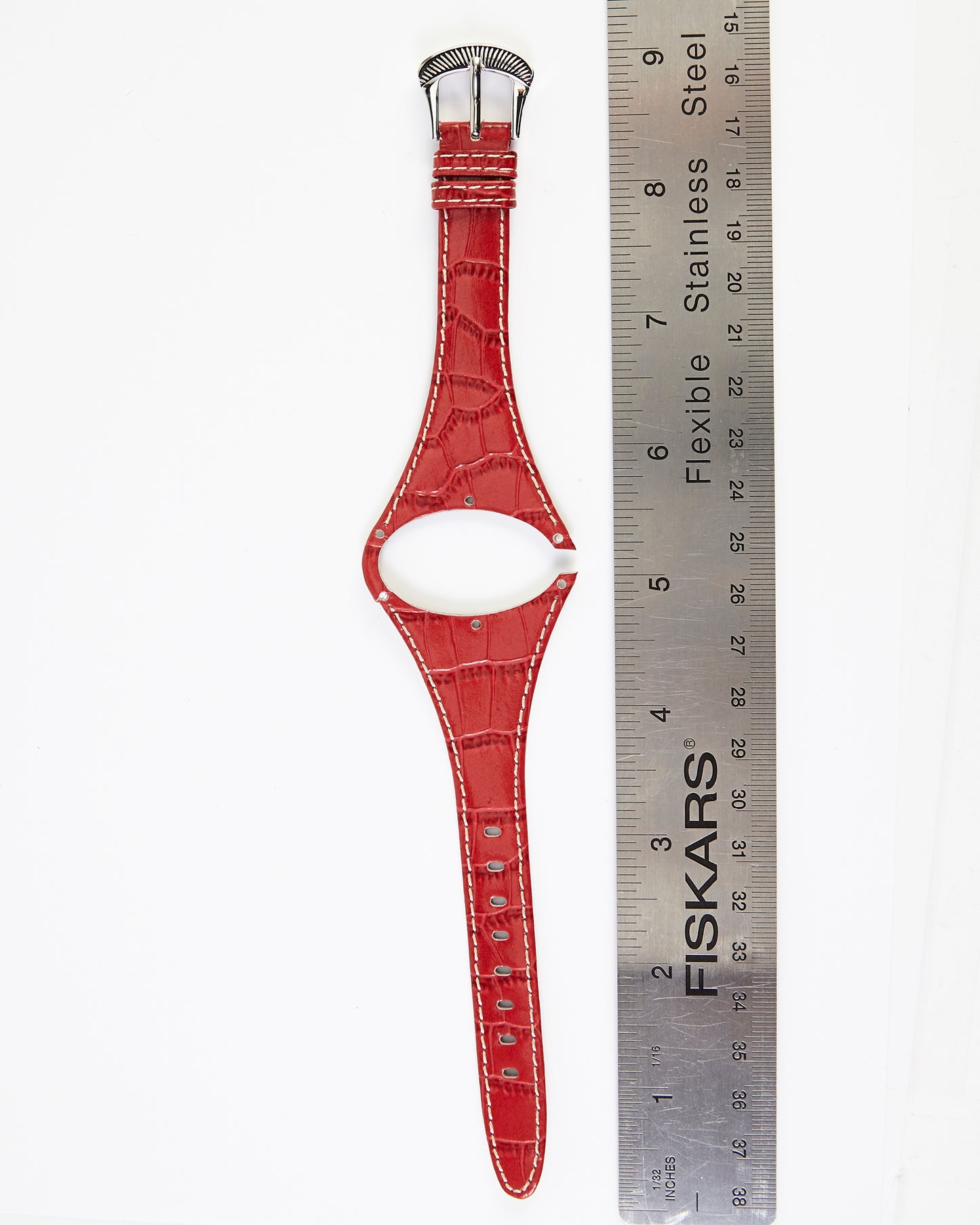 Ecclissi Red Alligator Grain Leather One-Piece Ladies Strap original 14mm Buckle 22940