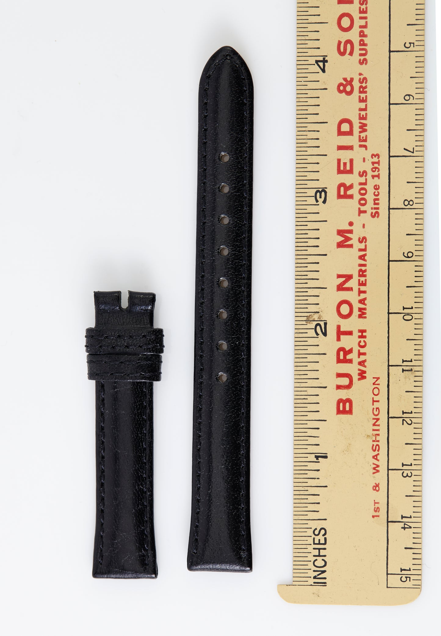 Ecclissi 12.5mm x 11mm Black Leather Strap 23800 23805 23810