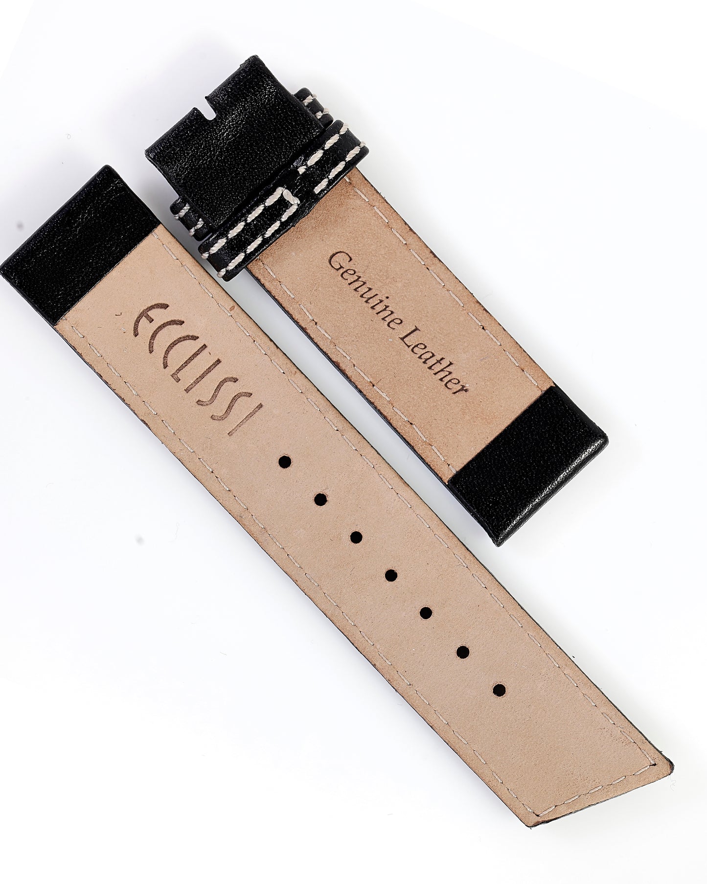 Ecclissi 20mm x 20mm Black Leather Strap 21620