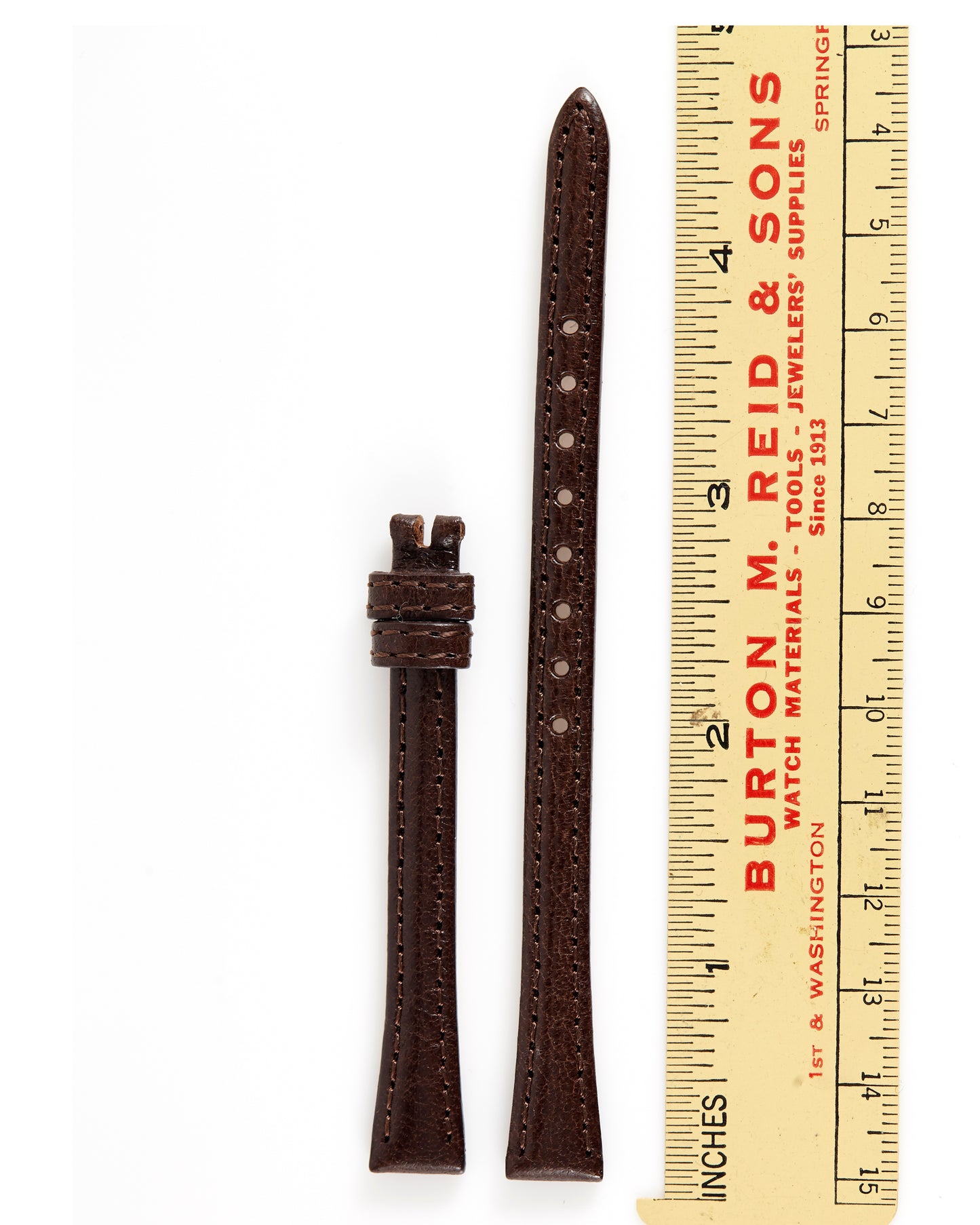 Ecclissi 10mm x 8mm Dark Brown Leather Ladies Strap 80395