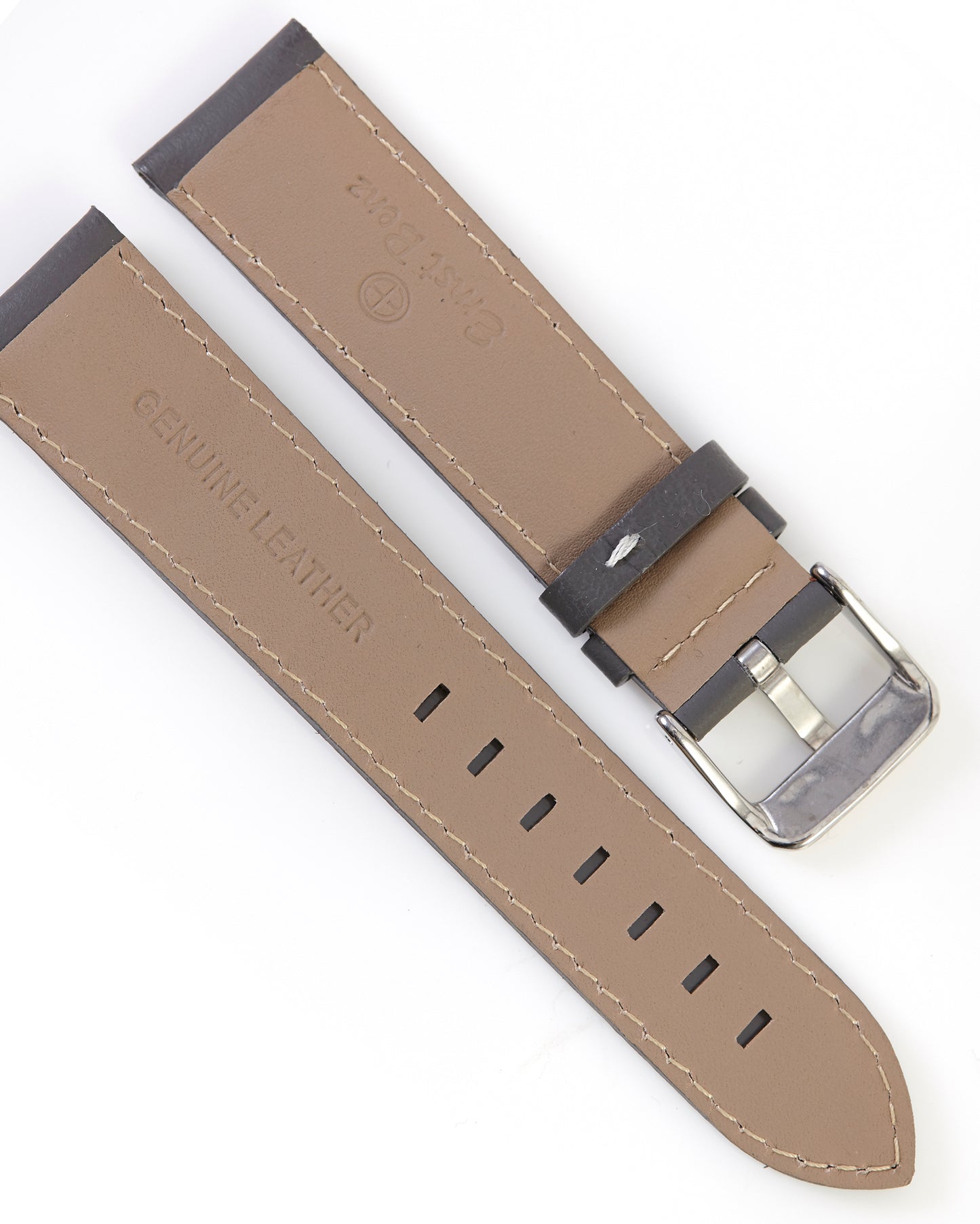 Ernst Benz 20mm x 18mm Gray Band w/ White Stitch and Original Buckle