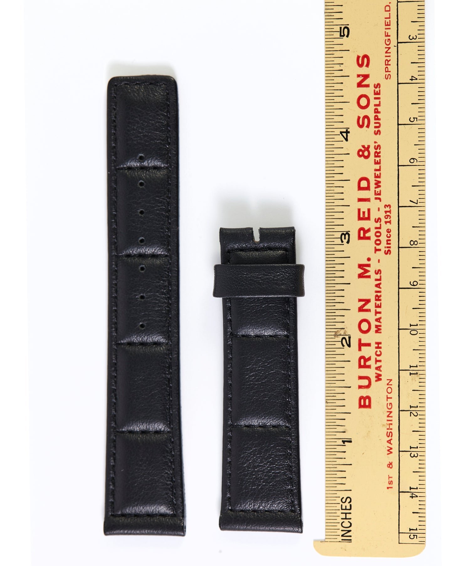 Ecclissi 20mm x 18mm Black Leather Strap 75385