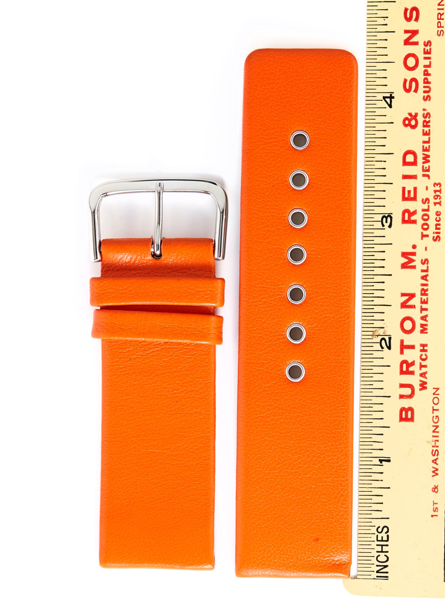 Ecclissi 24mm x 24mm Orange Leather Strap 23205