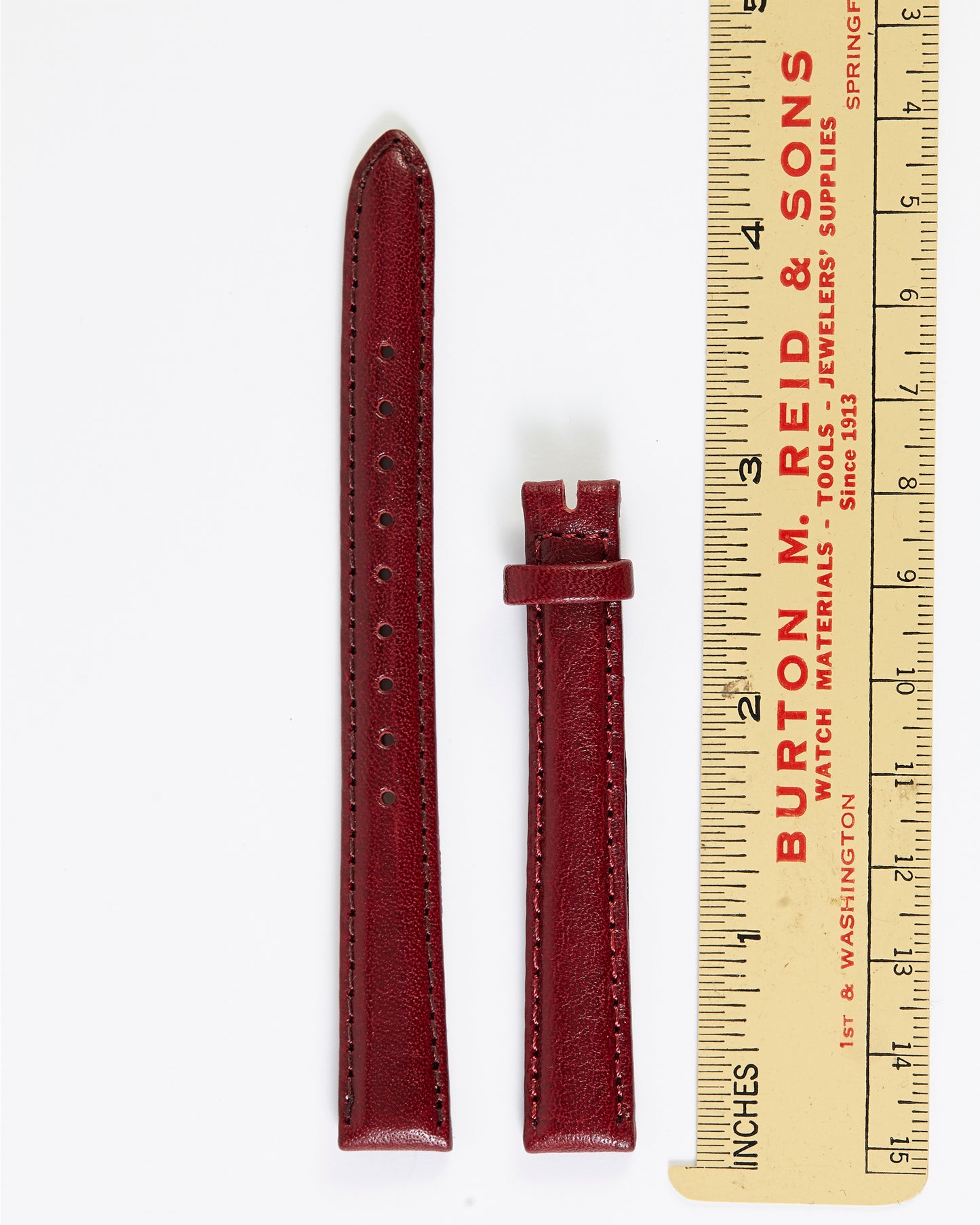 Ecclissi 12mm x 10mm Burgundy Leather Ladies Strap 22485
