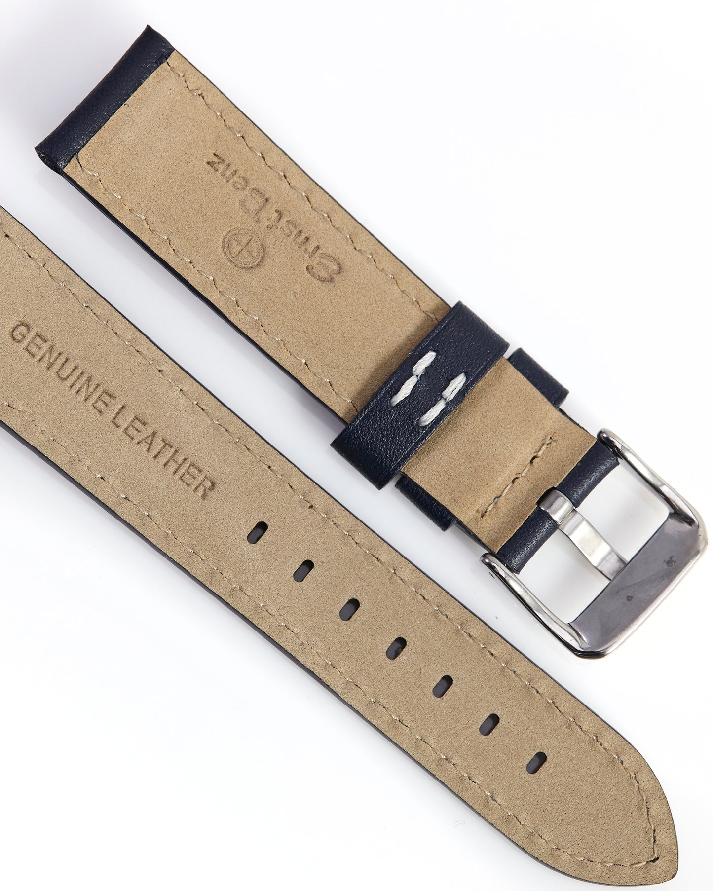 Ernst Benz 20mm x 18mm Black Band w/ White Stitch and Original Buckle