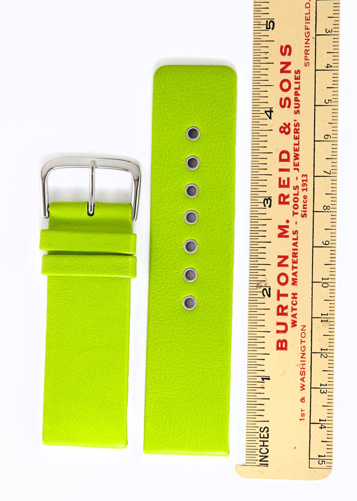 Ecclissi 24mm x 24mm Green Leather Strap 23205