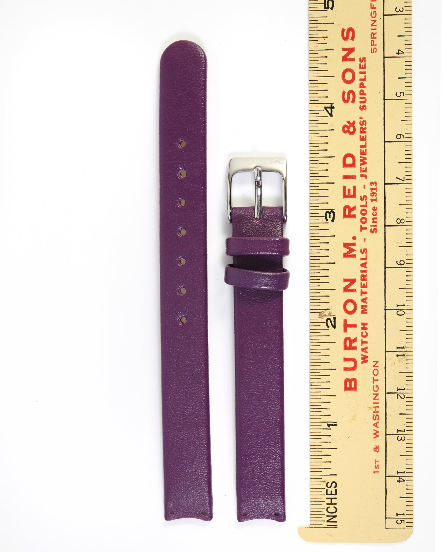 Pandora SW1268 Purple Leather Strap with Steel Buckle 12mm x 12mm