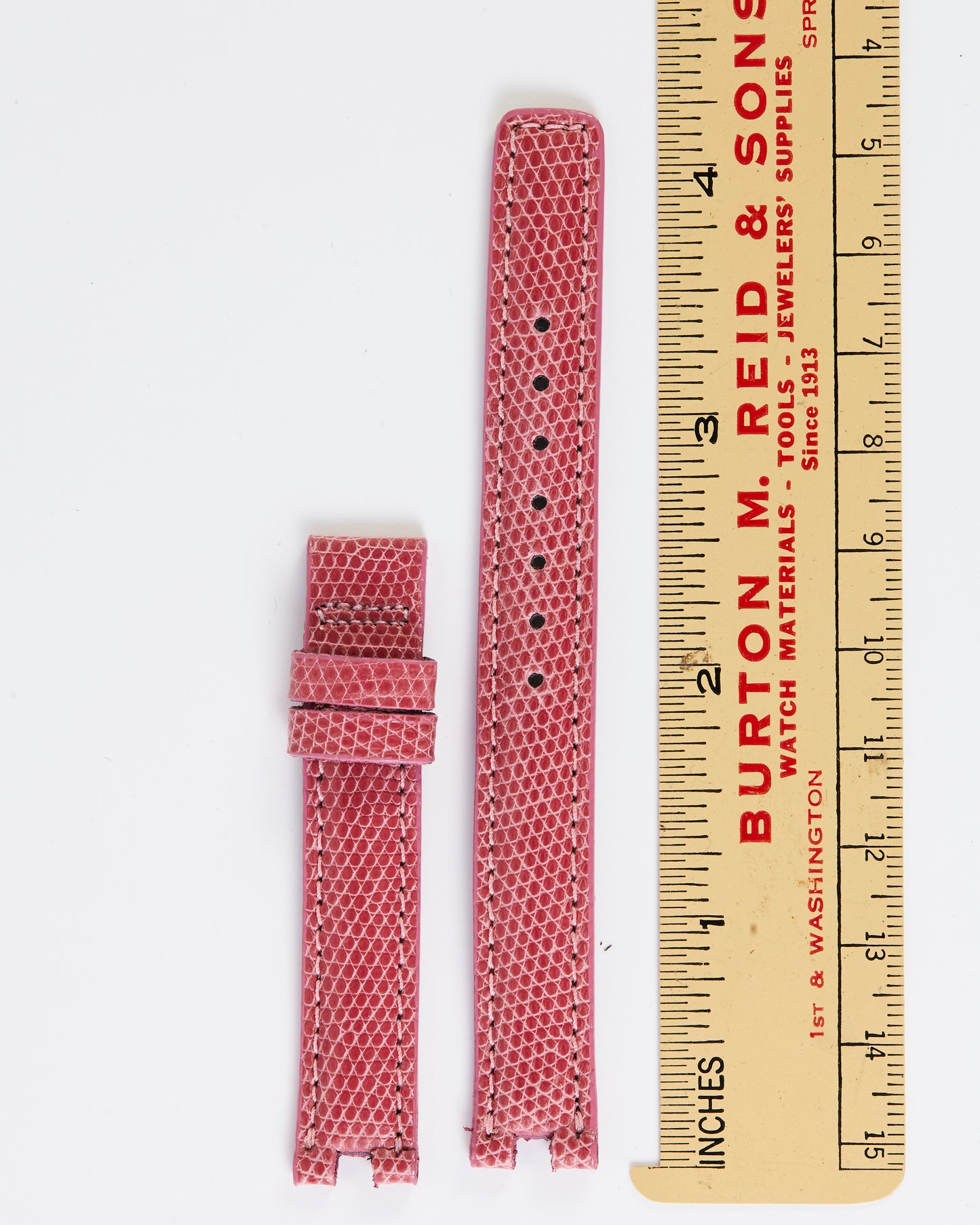 Ecclissi 12mm x 12mm Notched Pink Lizard Strap 2040