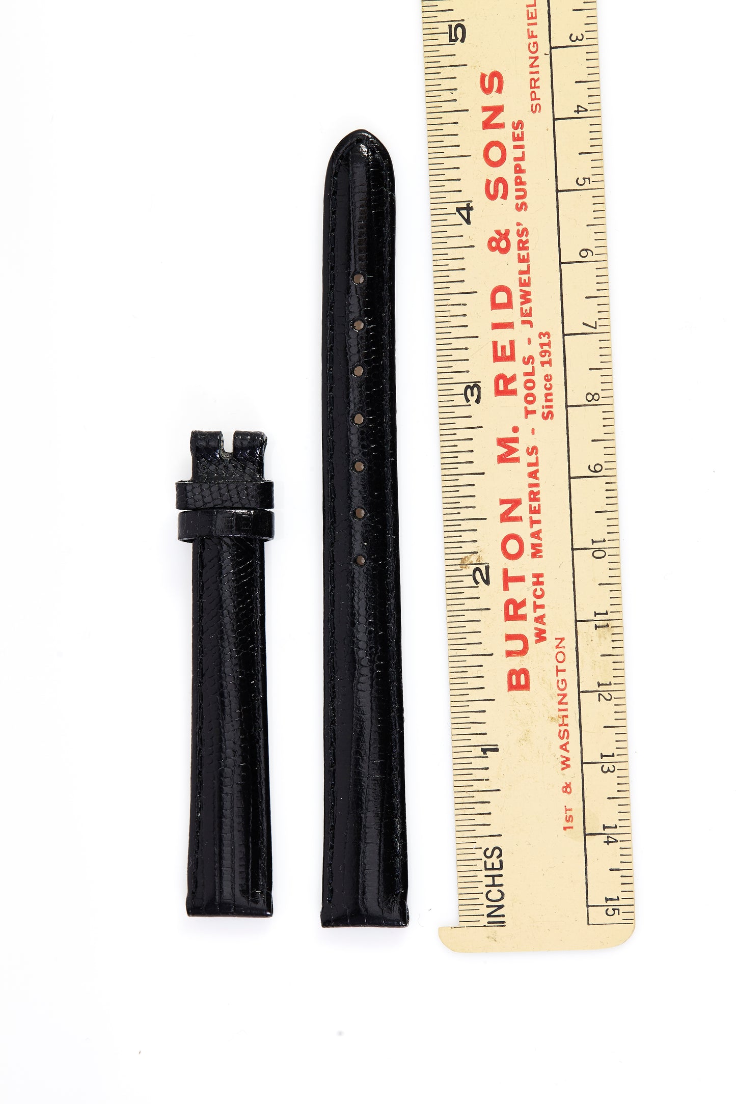 Ecclissi 12mm x 10mm Black Leather Ladies Strap 22460