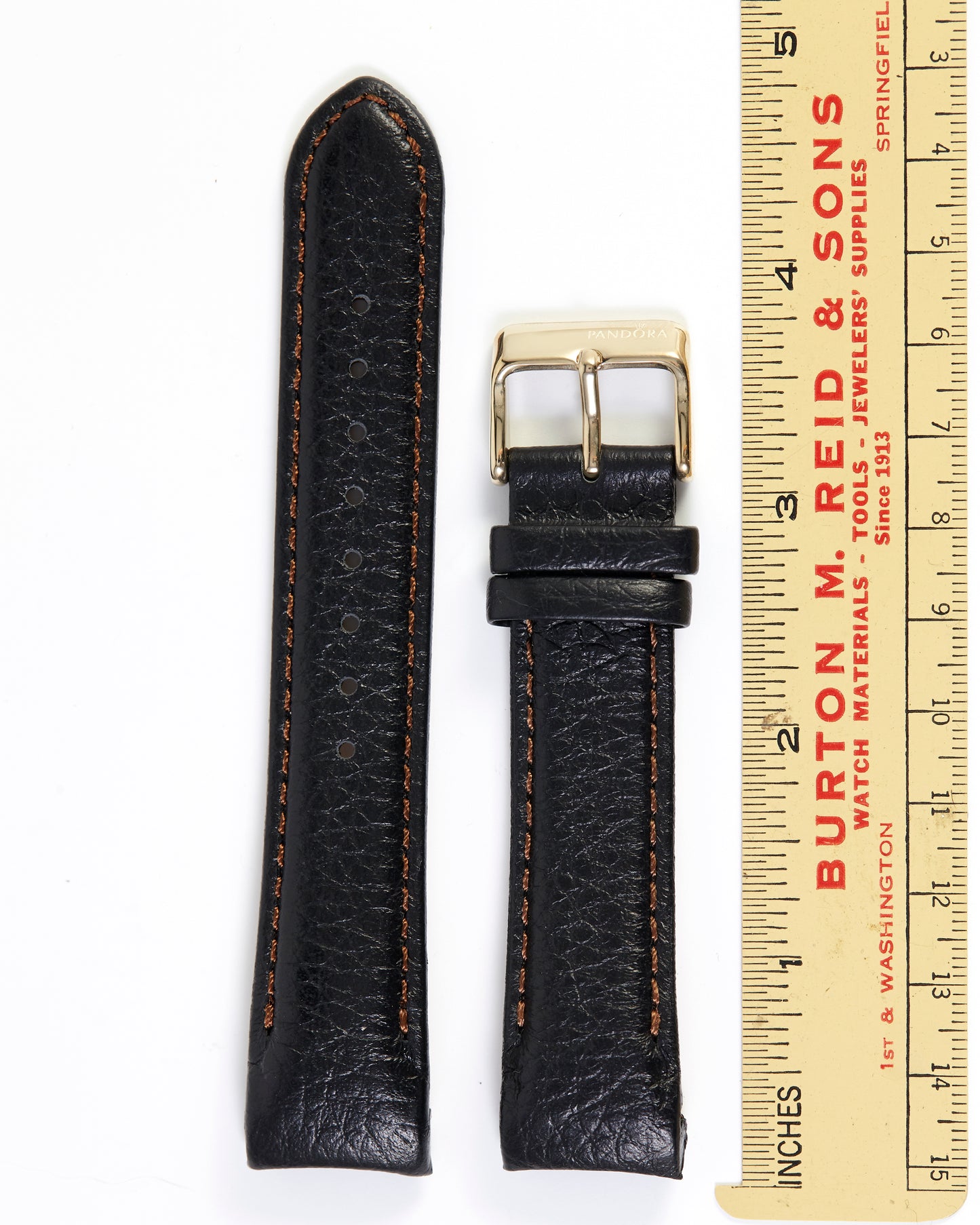 Pandora Imagine Grand C SW1008 Genuine Leather Black Strap with Buckle 20mm x 18mm