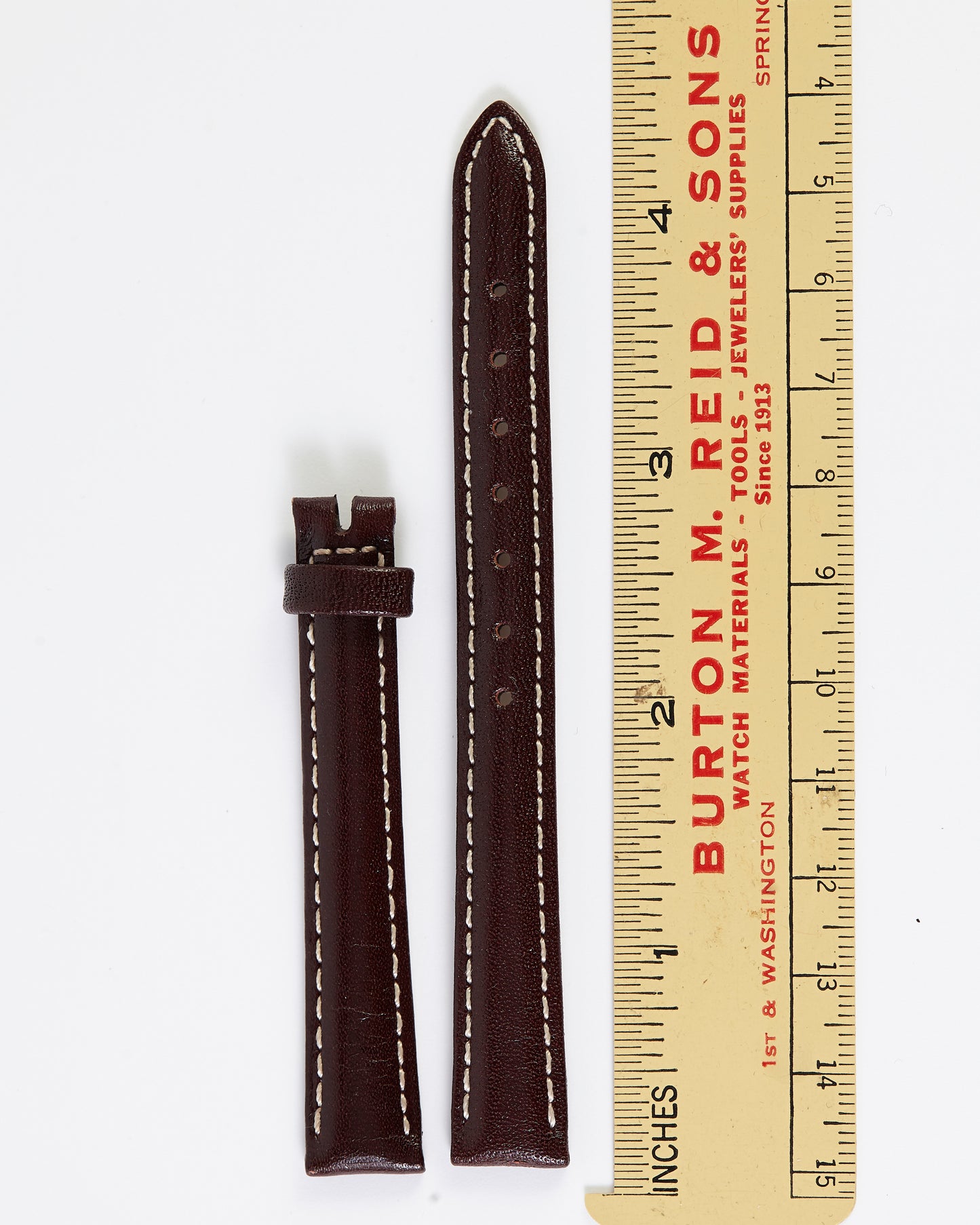 Ecclissi 12mm x 10mm Dark Brown Leather Ladies Strap 22485
