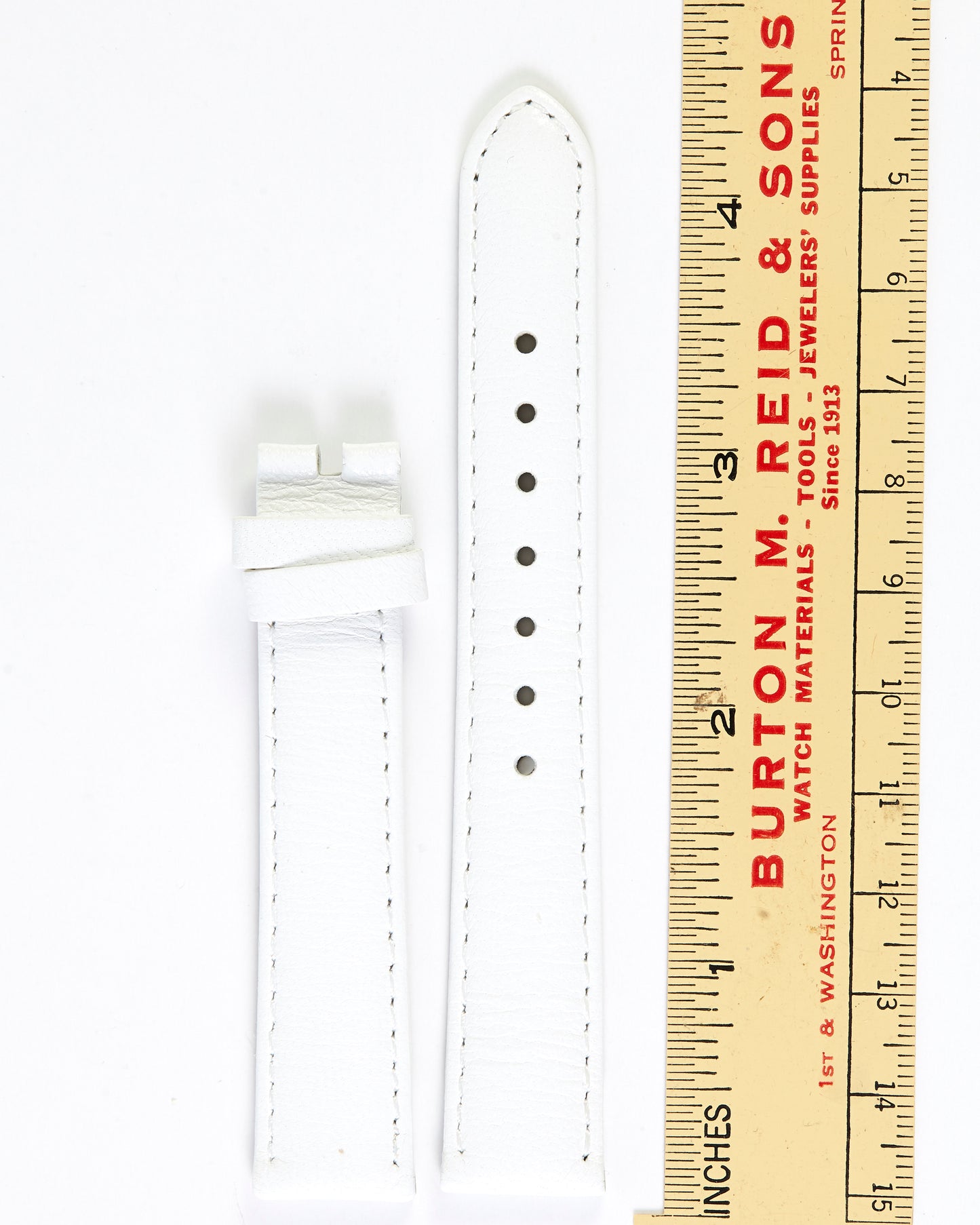 Ecclissi 16mm x 14mm White Leather Strap 23836