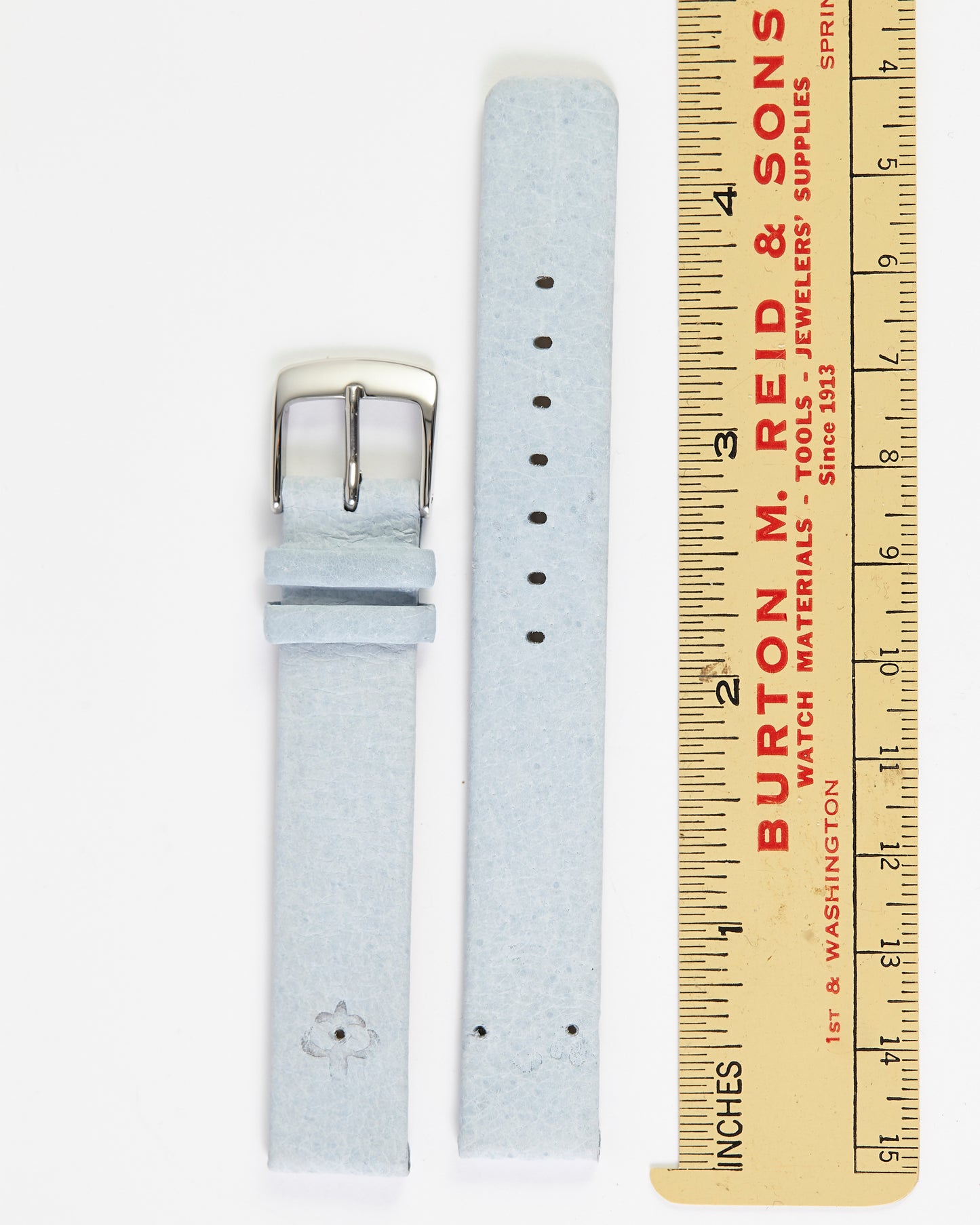 Ecclissi 14mm x 14mm Baby Blue Leather Strap original Buckle 22680 22681 22682