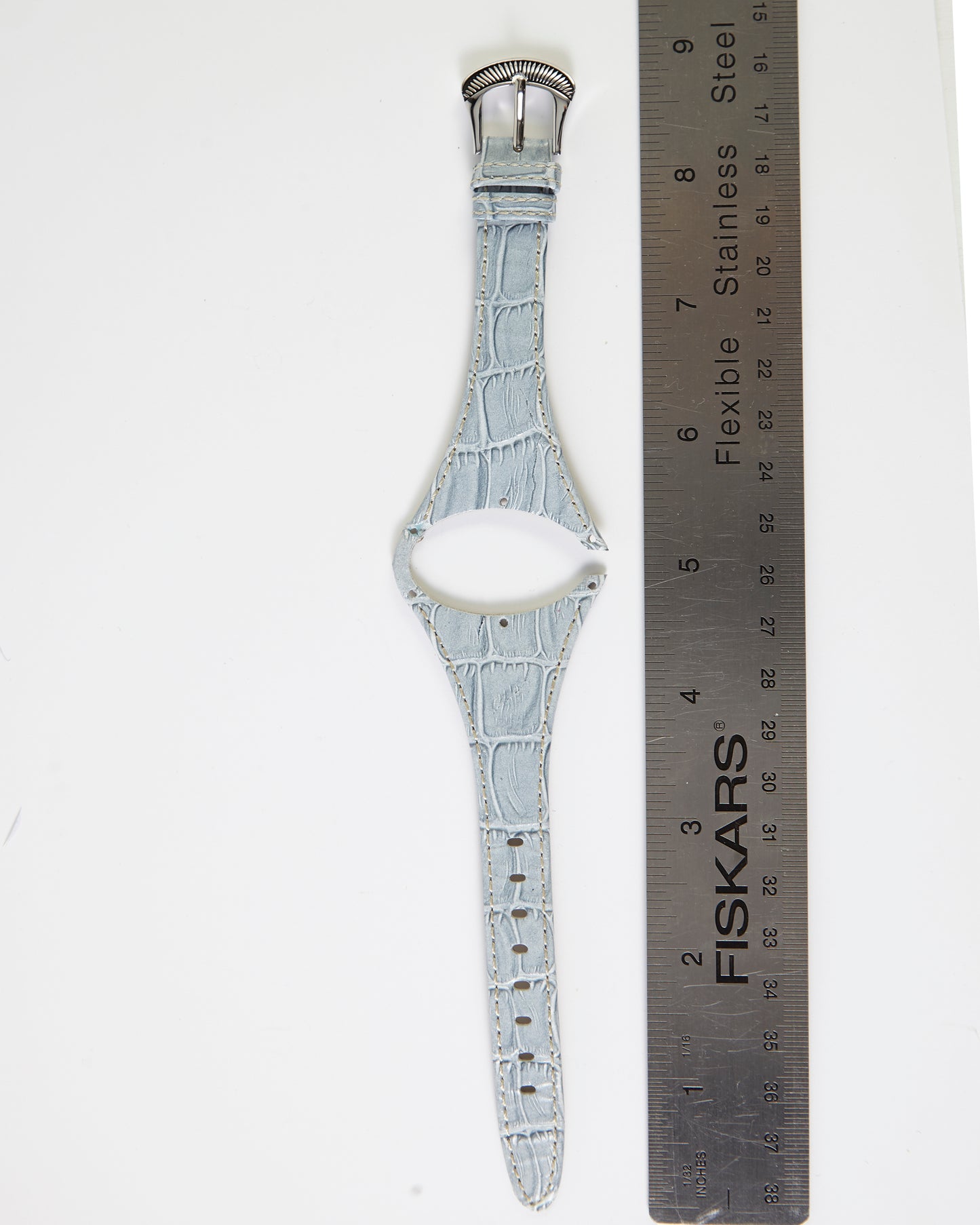 Ecclissi LIght Blue Alligator Grain One-Piece Ladies Strap original 14mm Buckle 22940