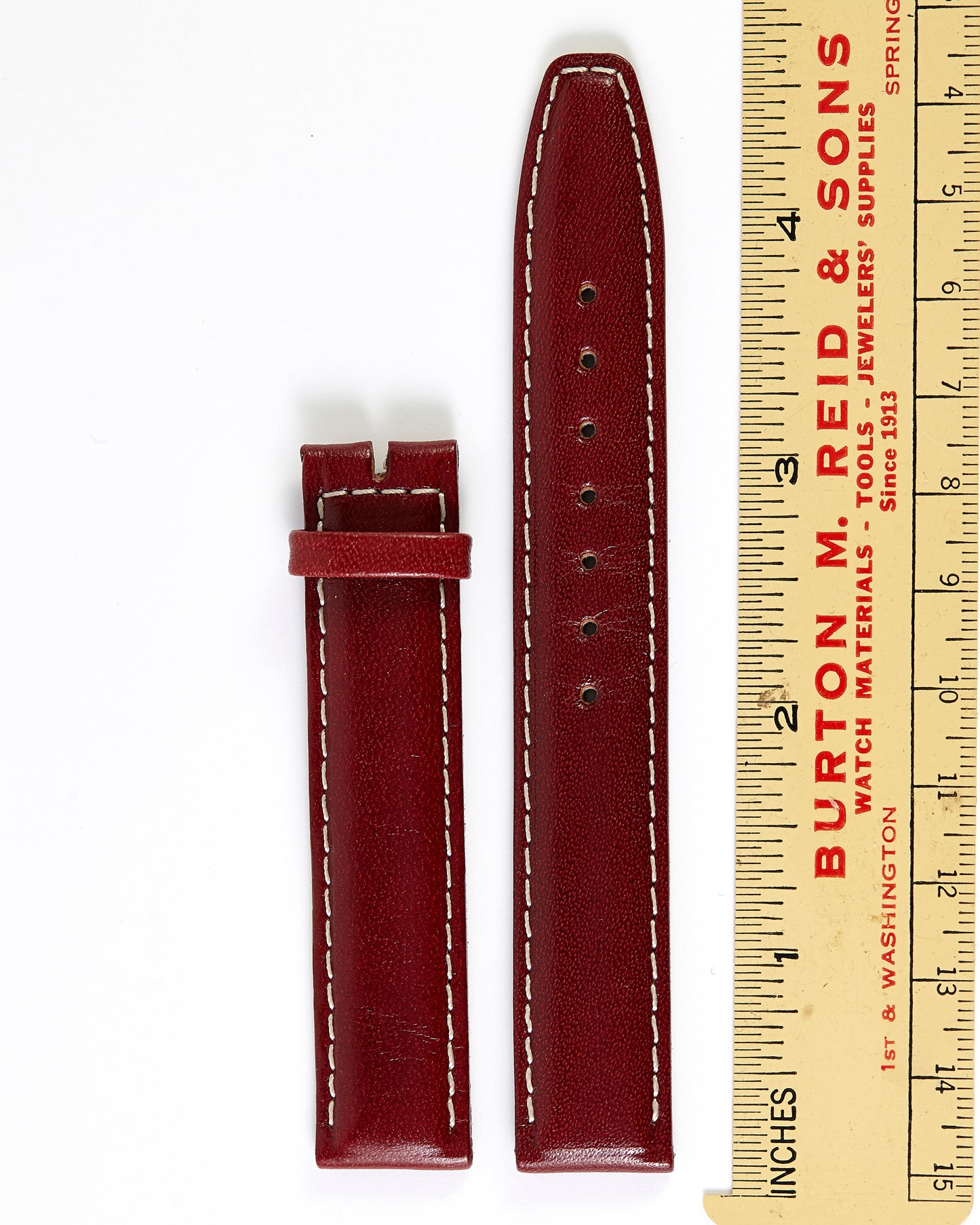 Ecclissi 16mm x 16mm Burgundy Leather Strap 22190 80115