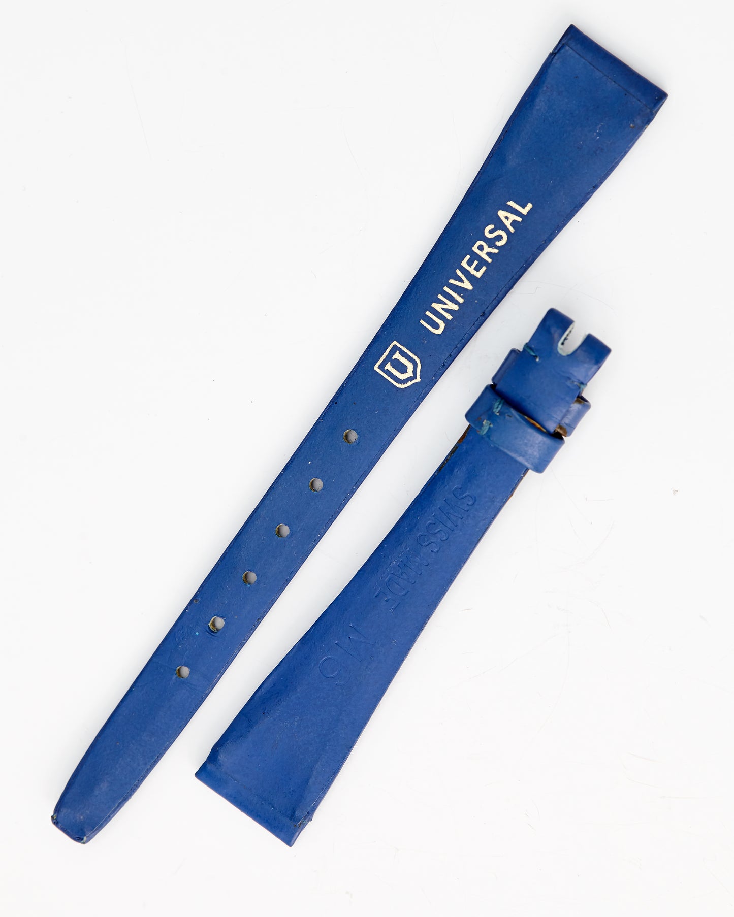 Universal Geneve 13mm x 8mm Vintage Blue Leather Strap
