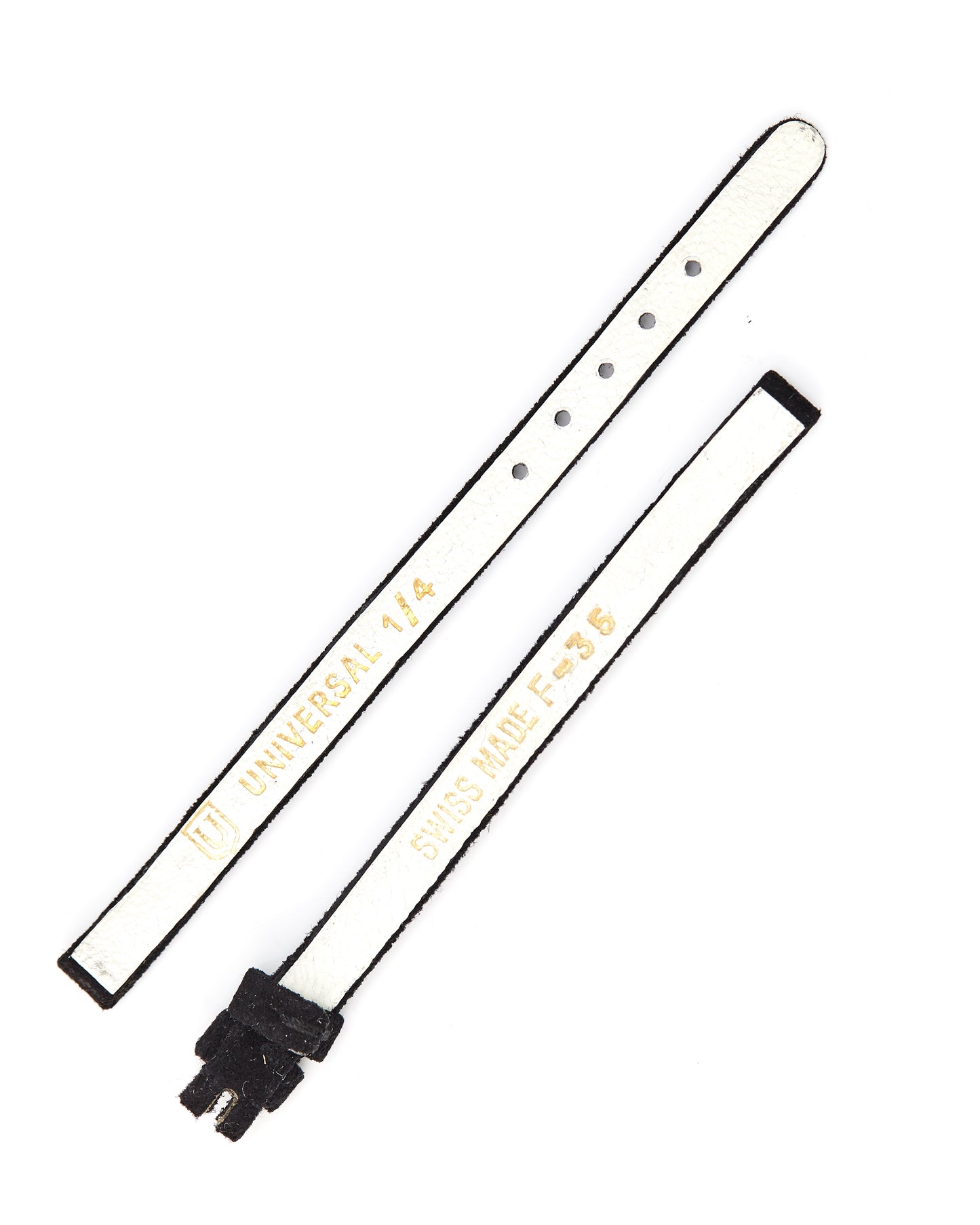 Universal Geneve 8mm x 6mm Vintage Black Suede Strap