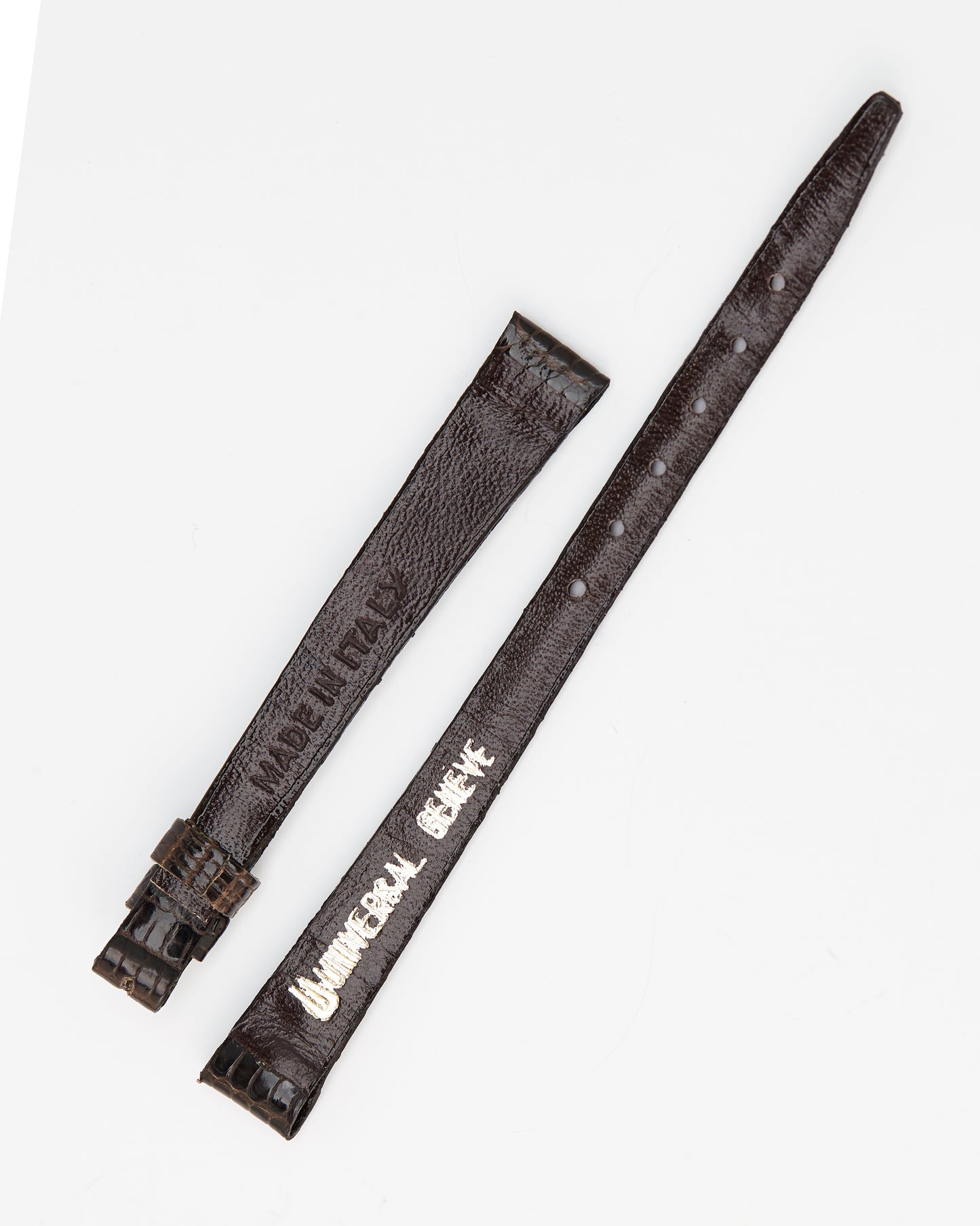 Universal Geneve 9mm x 6mm Vintage Brown Crocodile Strap