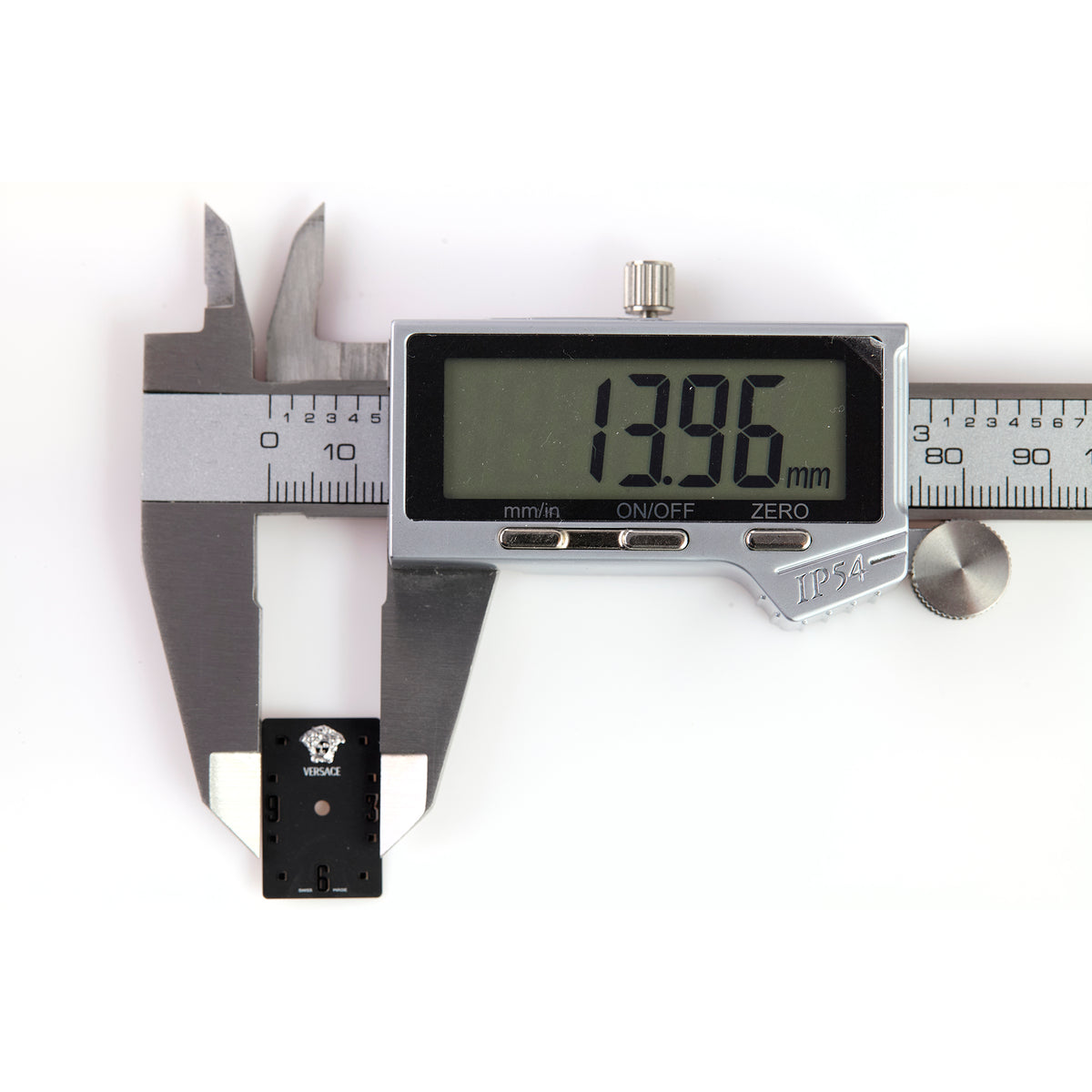 Versace Black Rectangular Watch Dial Medusa Logo Swiss Made Replacement Part