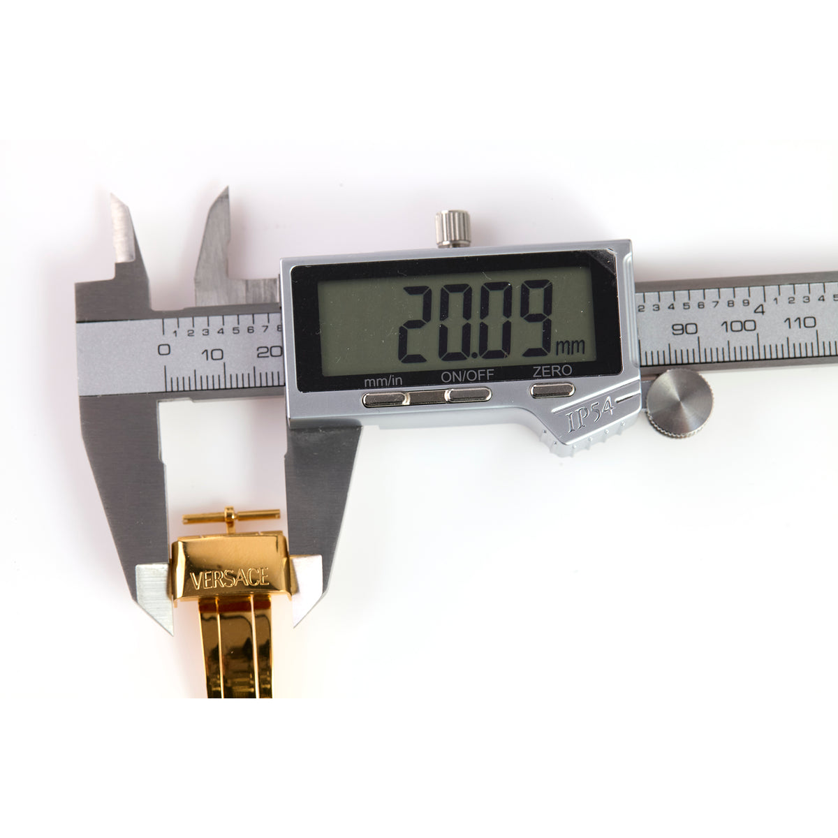 Versace gold-tone stainless steel deployment clasp buckle