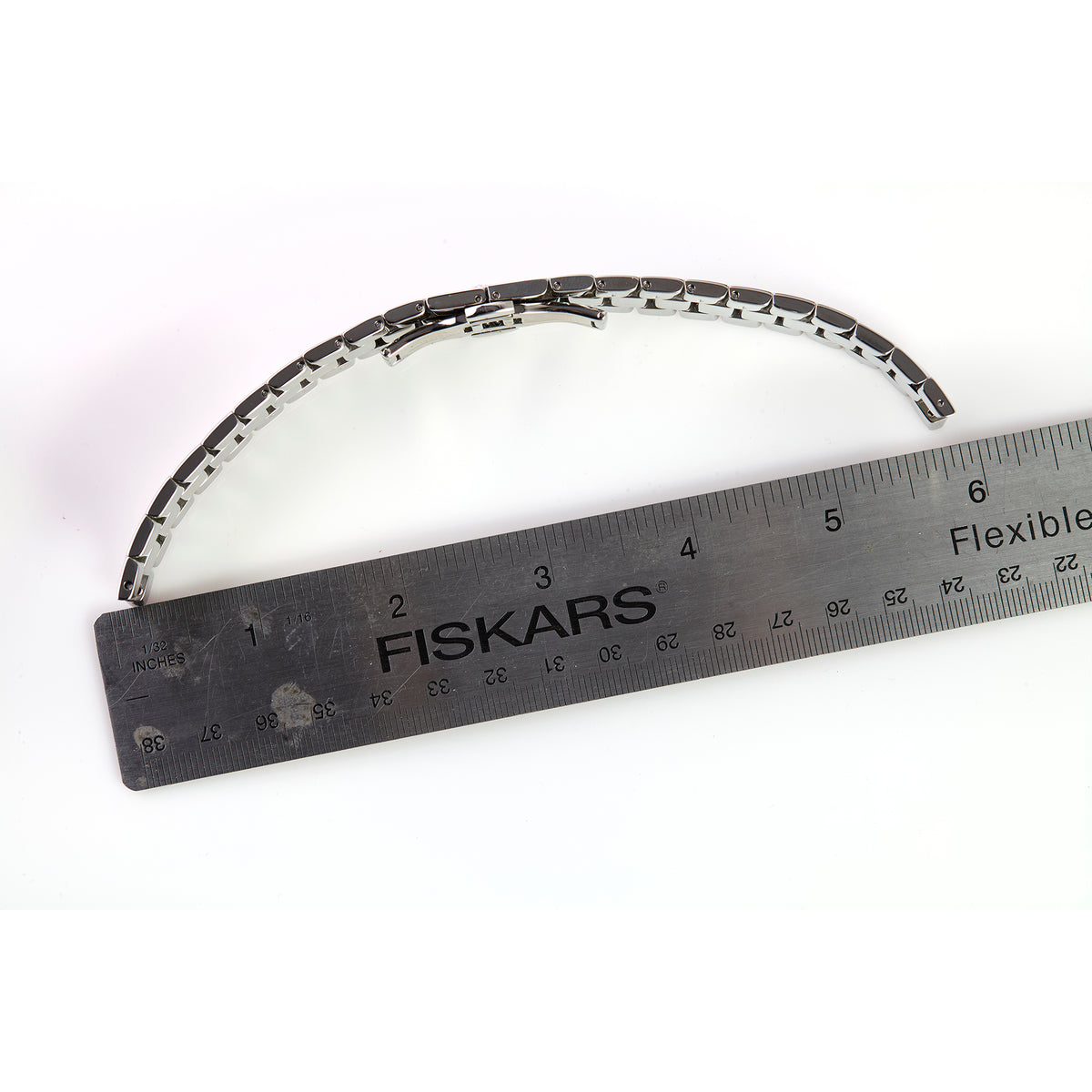 Versace Stainless Steel Watch Bracelet Pyramid Links Silver Medusa Logo