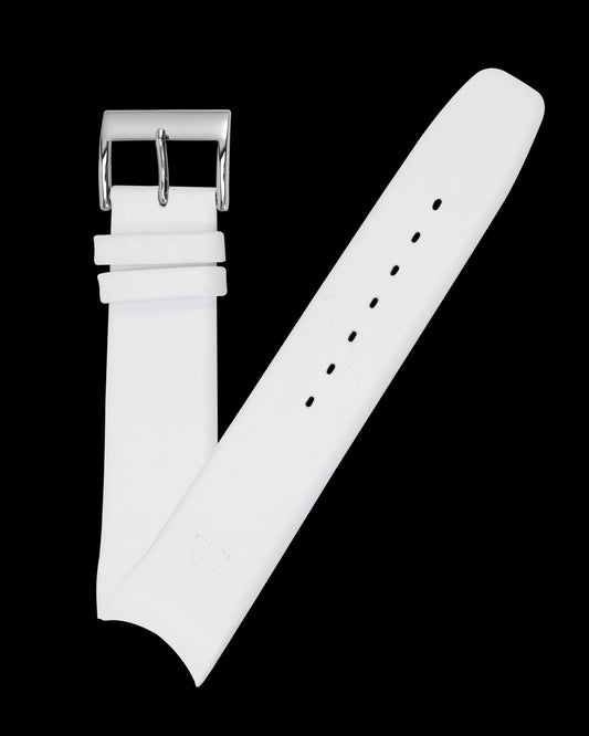 Maurice Lacroix 22mm x 20mm ML760-000011 White Sphere Curved End Leather Strap