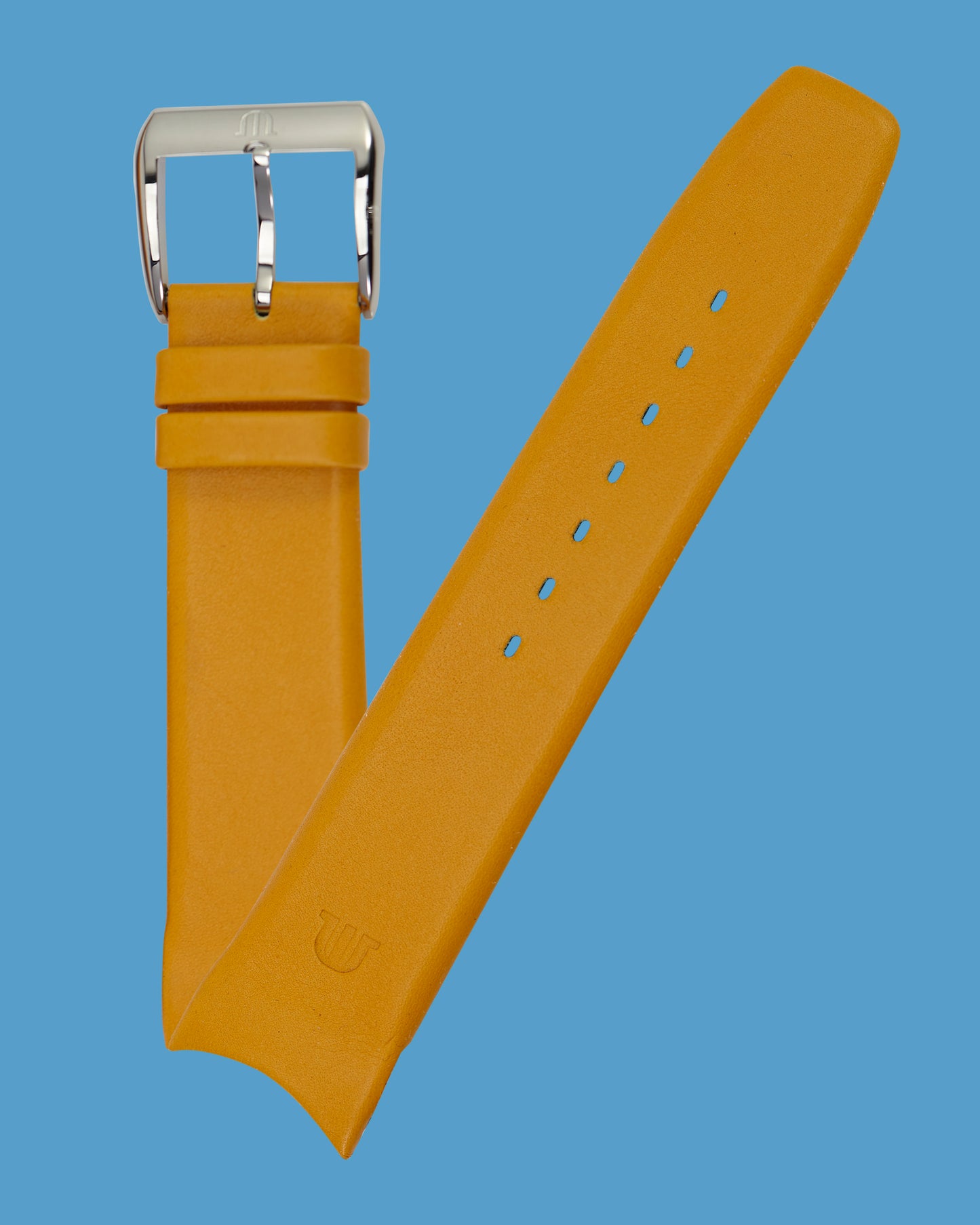 Maurice Lacroix 22mm x 20mm ML760-000002 Caramel Orange Curved End Leather Strap