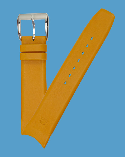 Maurice Lacroix 22mm x 20mm ML760-000002 Caramel Orange Curved End Leather Strap