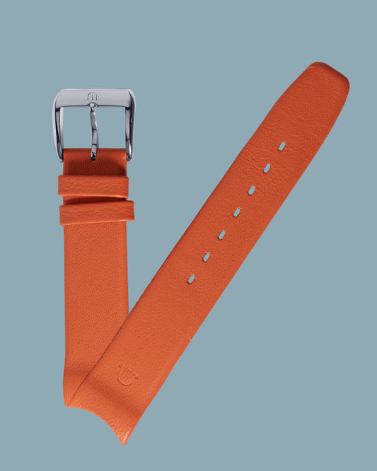 Maurice Lacroix 18mm x 17mm ML760-000007 Caramel Sphere Curved End Leather Strap