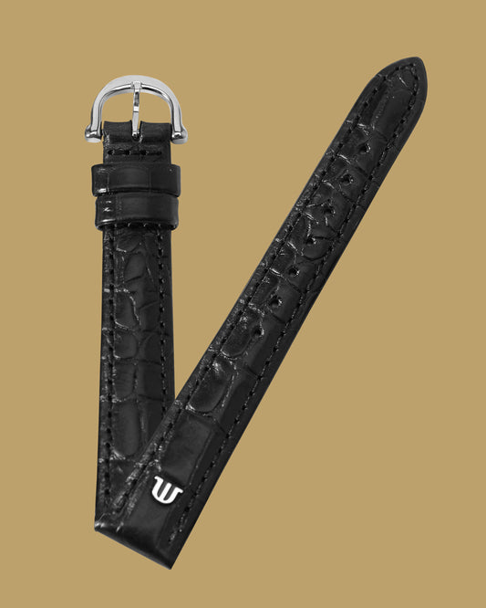 Maurice Lacroix 15mm x 12mm ML800-000012 Les Classiques Black Leather Strap