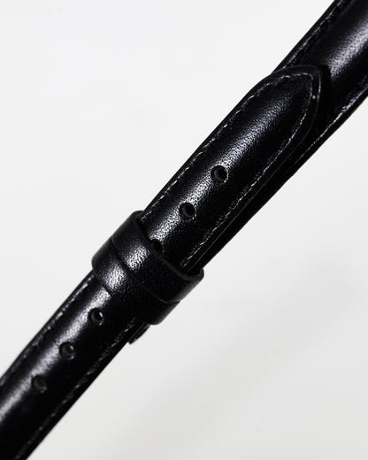 Ecclissi 12mm x 10mm Black Leather Ladies Strap 2070 21170