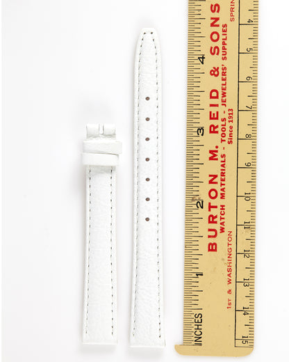 Ecclissi 12mm x 10mm White Leather Strap 23820