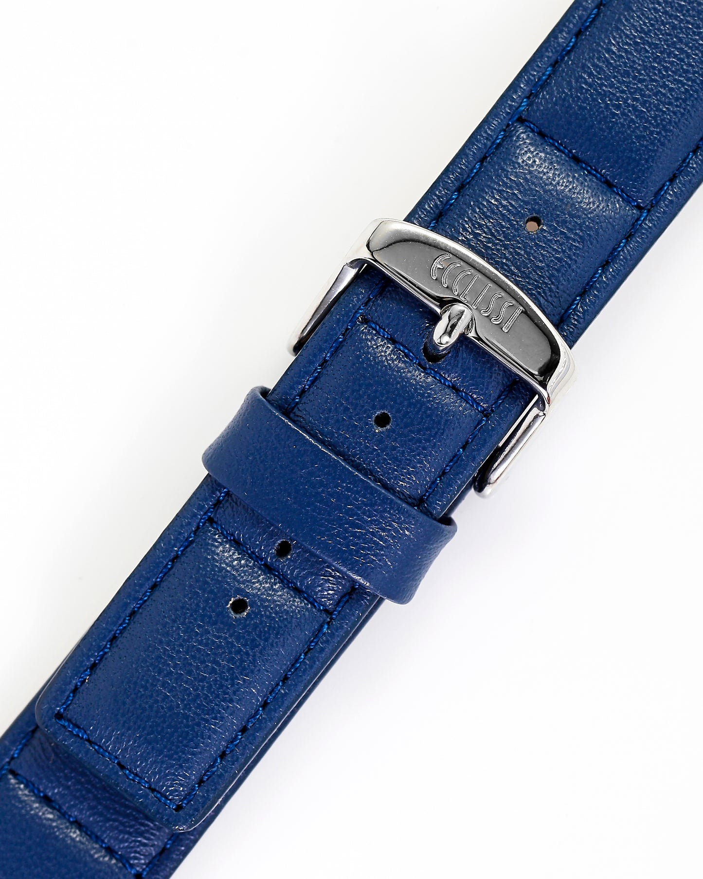 Ecclissi 20mm x 18mm Blue Leather Strap with original Buckle 75395