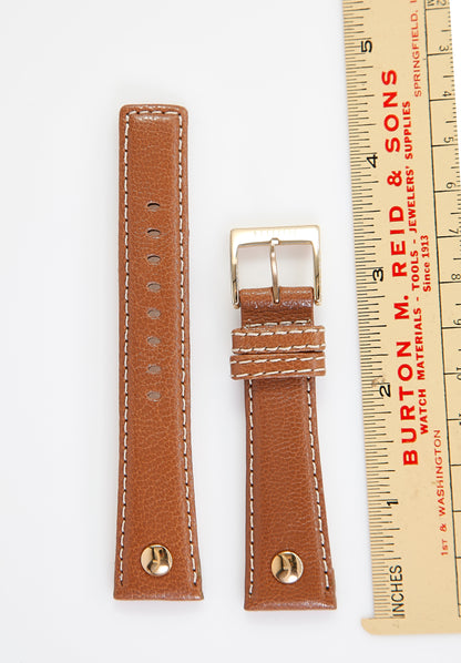 Ecclissi 20mm x 16mm Brown Leather Strap original Buckle 80250