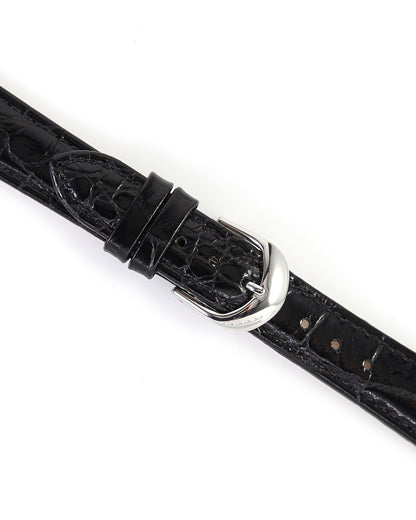 Ecclissi 18mm x 14mm Black Leather Strap original Buckle 75711