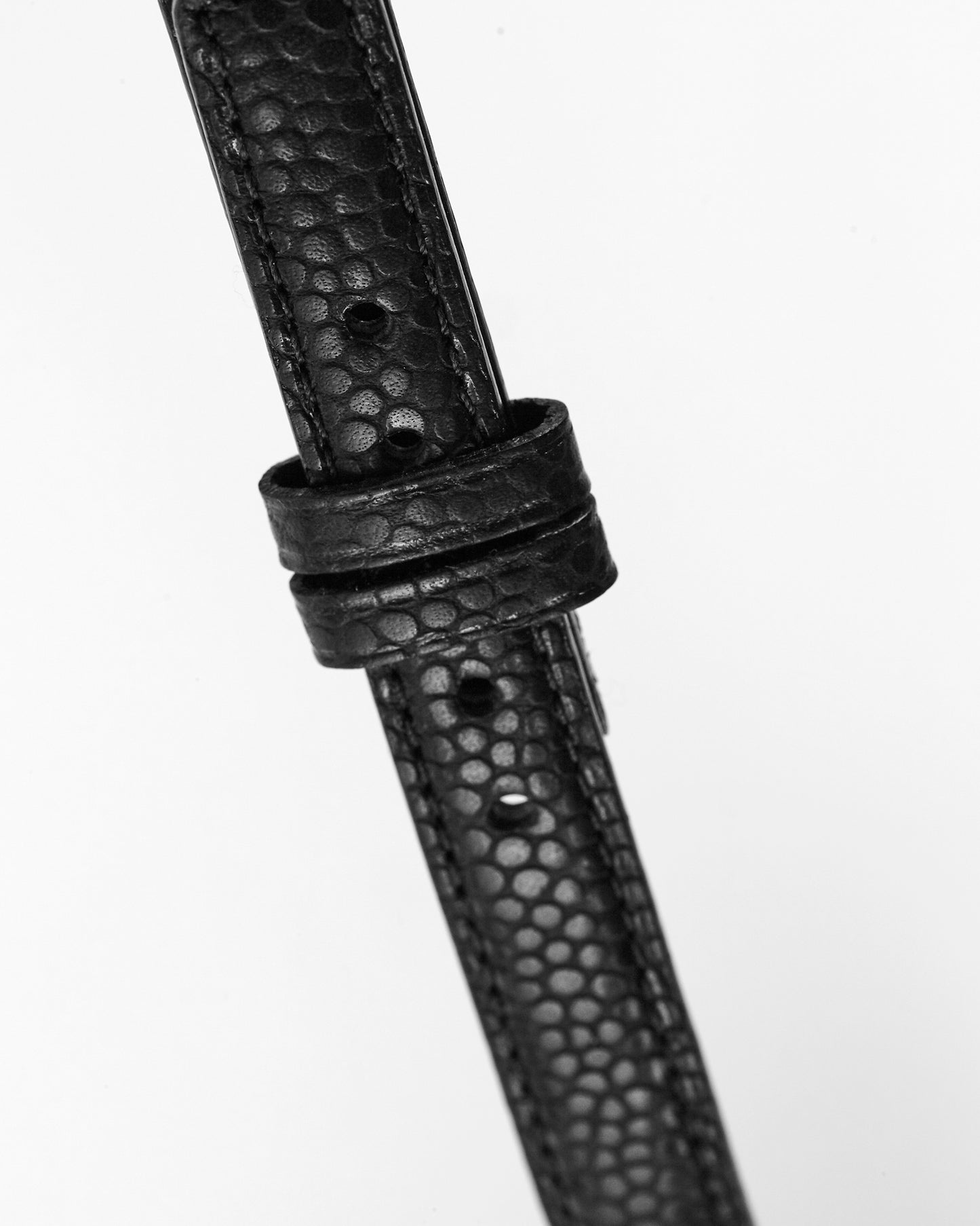 Ecclissi 12mm x 12mm Black Calfskin Strap with notch 2040