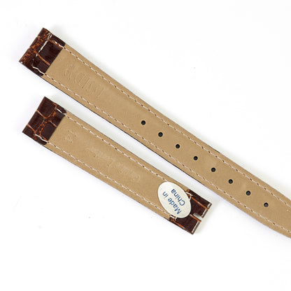 Ecclissi 14mm x 12mm Brown Alligator Grain Leather Strap 21890