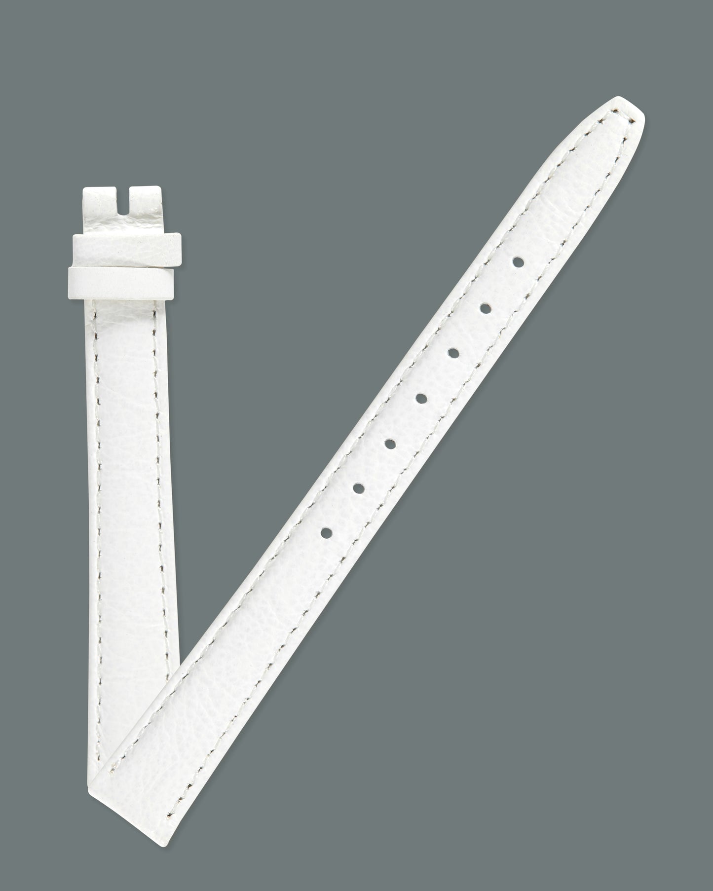 Ecclissi 12mm x 10mm White Leather Strap 23820