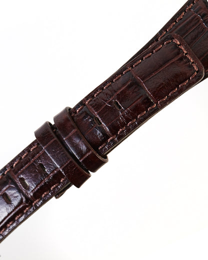 Ecclissi 23905 Dark Brown Alligator Grain Leather Strap 24mm x 16mm