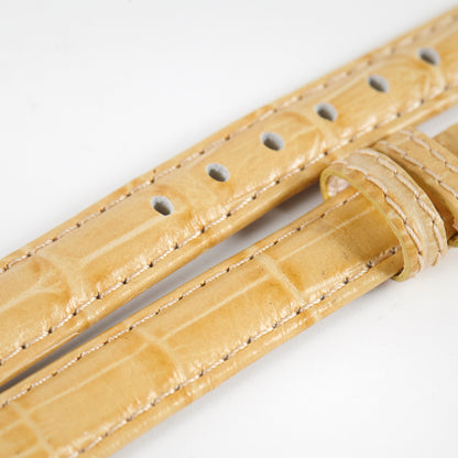 Ecclissi 12.5mm x 11mm Tan Alligator Grain Leather Strap 22910