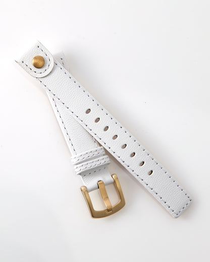 Ecclissi 14mm x14mm White Leather Strap with original Buckle 80240 80245 80246